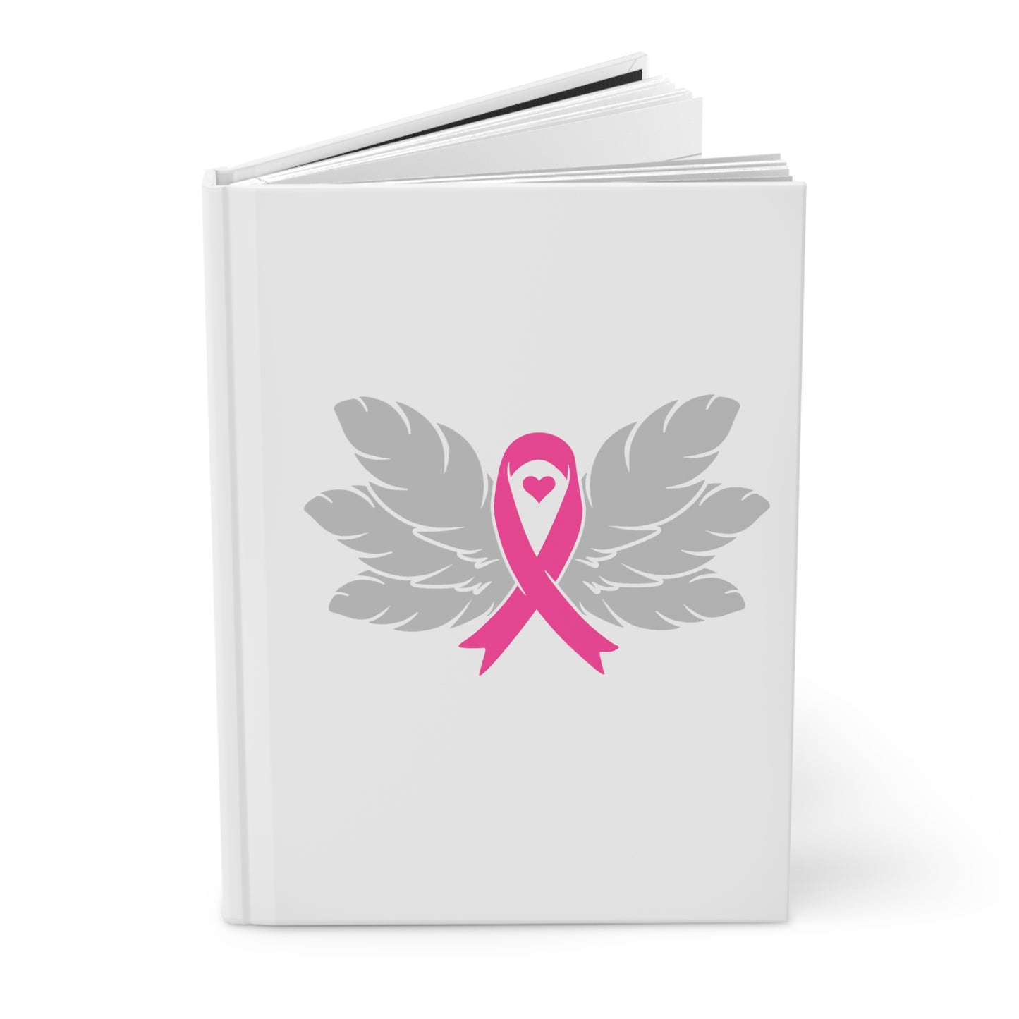 Breast Cancer Feathers- Hardcover Journal Matte