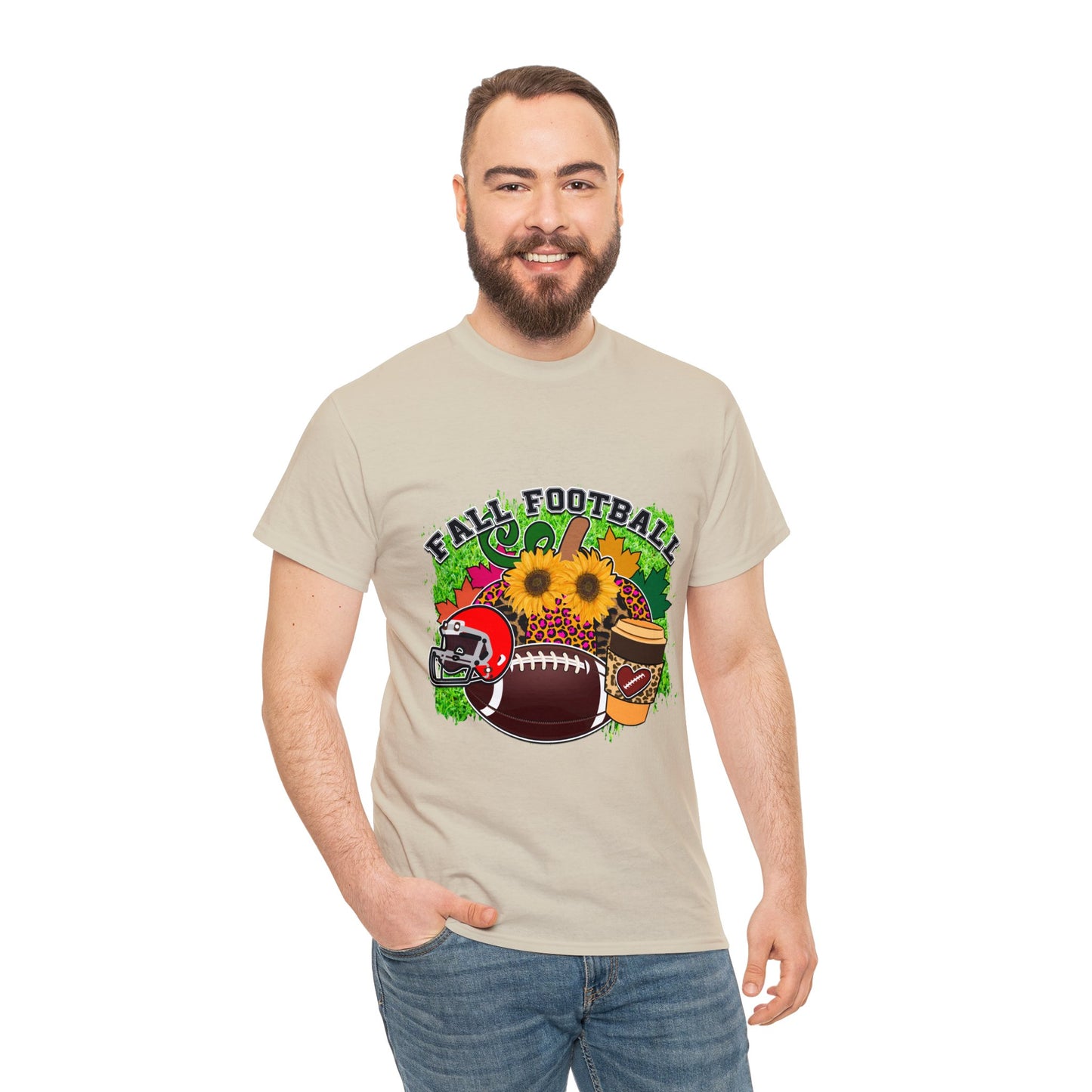 Fall Football- Unisex Heavy Cotton Tee