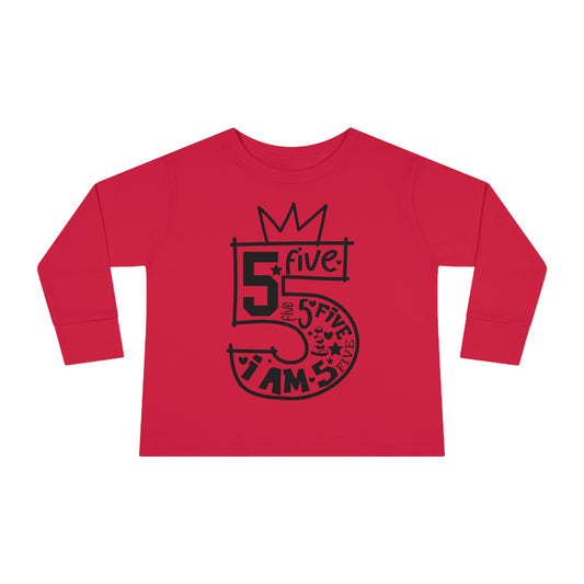 I'm five- Toddler Long Sleeve Tee