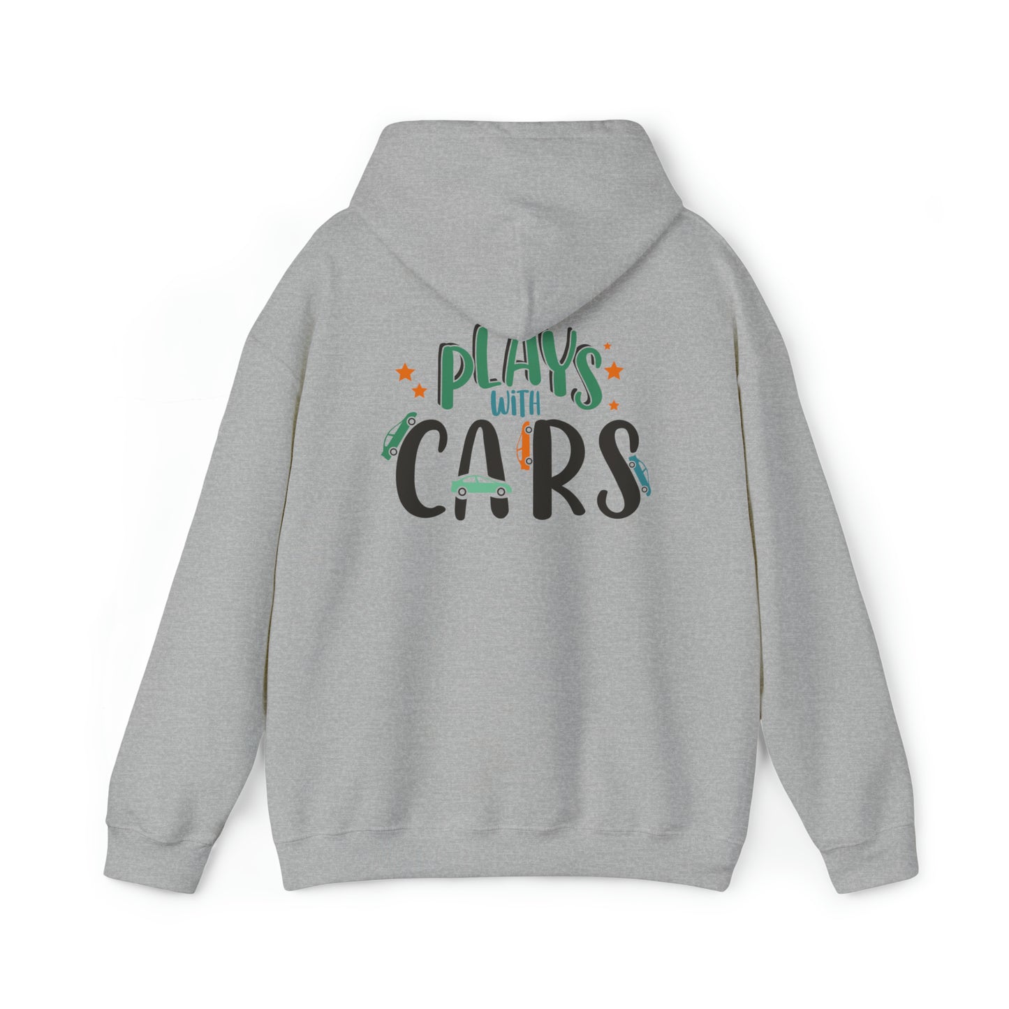 Dad plays with cars- Unisex Heavy Blend™ Hooded Sweatshirt