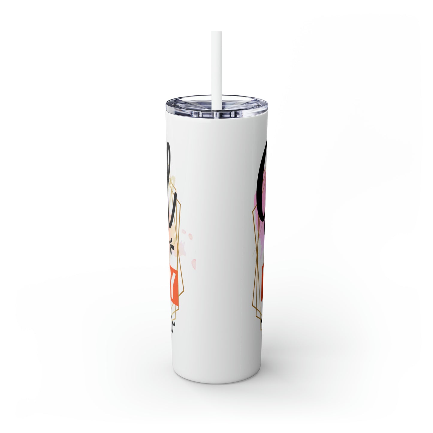 I see no good reason to act my age- Skinny Tumbler with Straw, 20oz