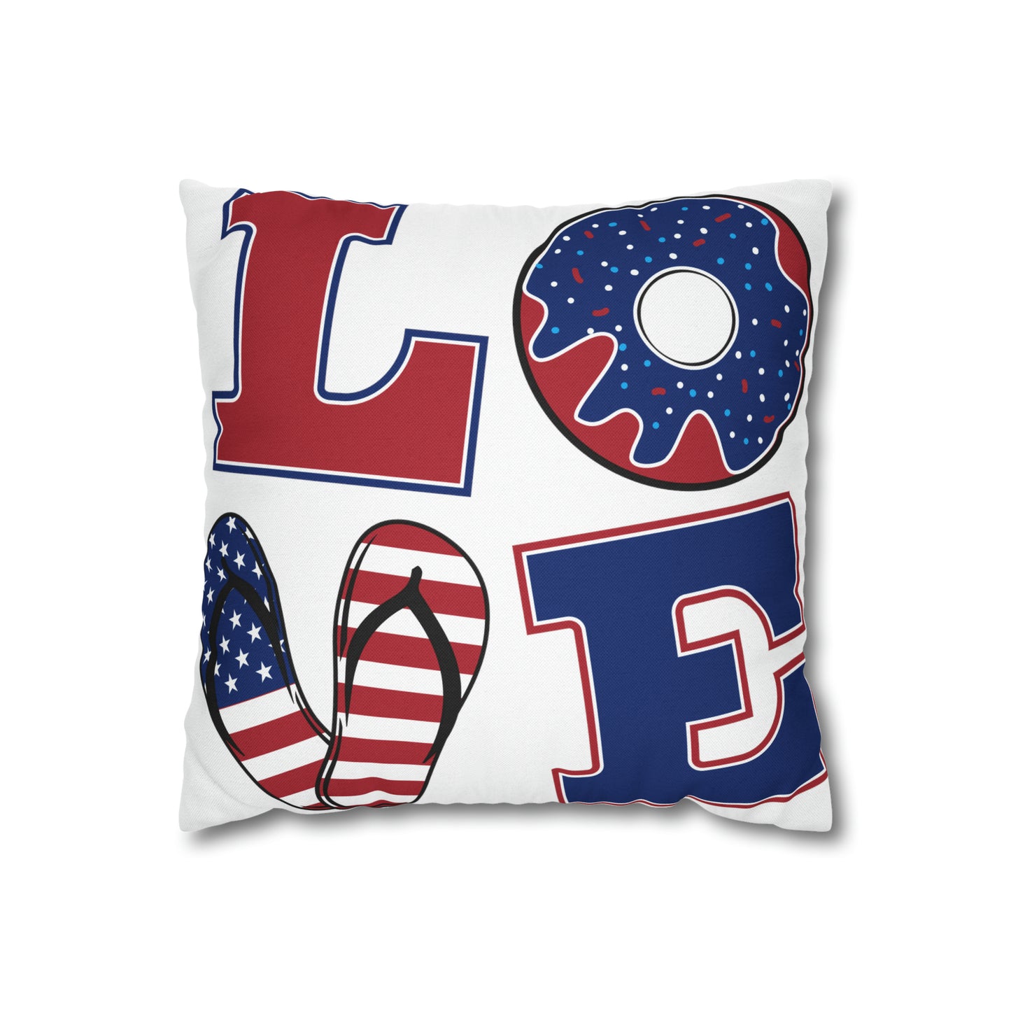 America-Spun Polyester Square Pillow Case