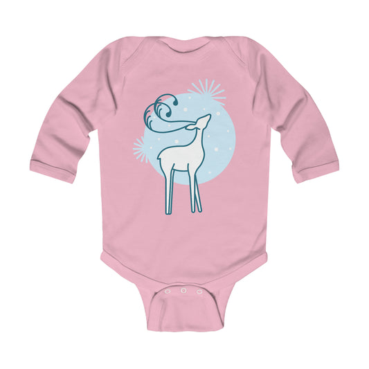 Holiday Deer- Infant Long Sleeve Bodysuit