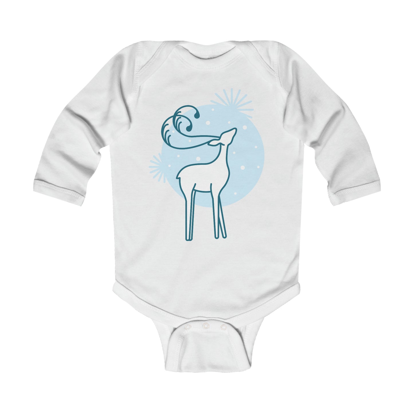 Holiday Deer- Infant Long Sleeve Bodysuit