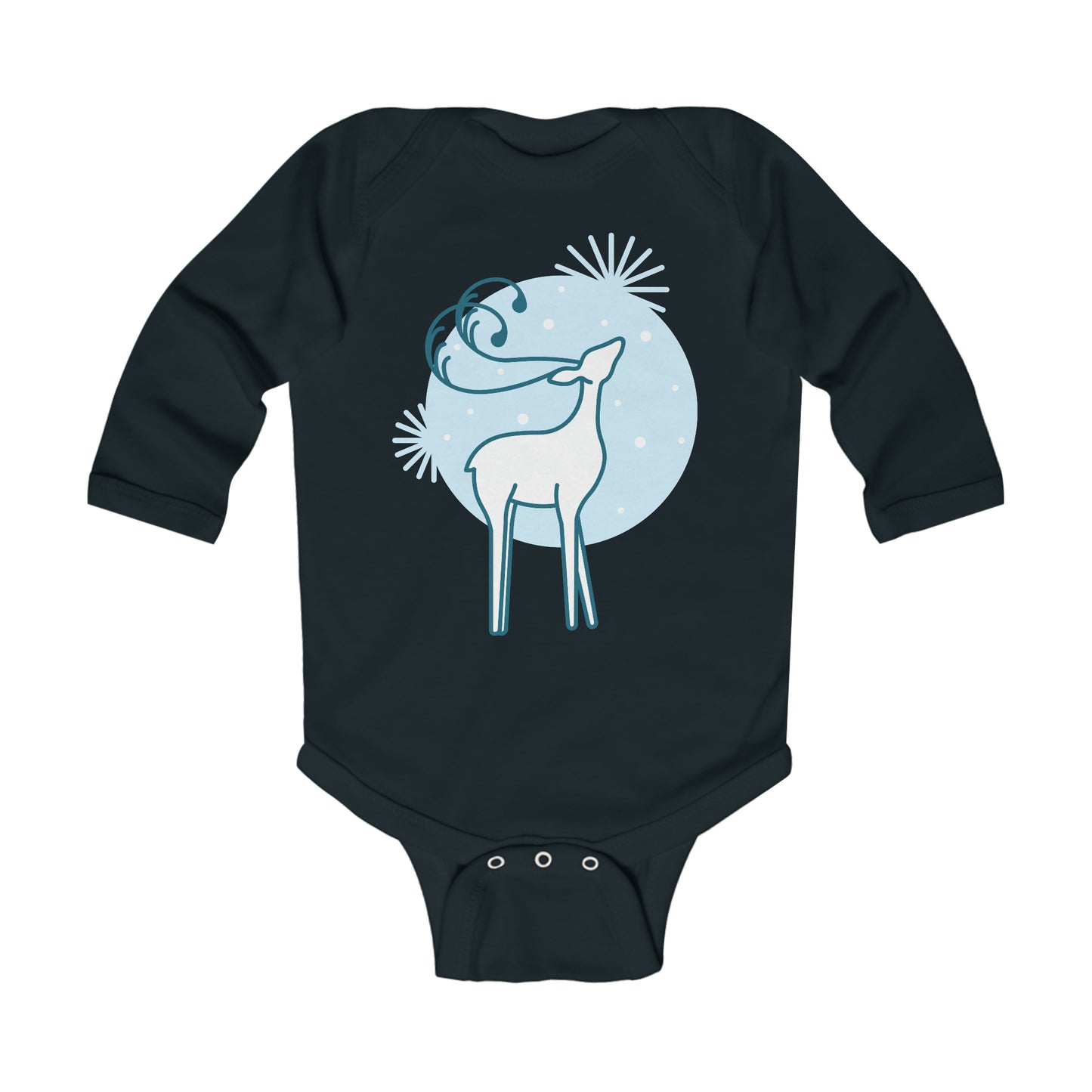 Holiday Deer- Infant Long Sleeve Bodysuit