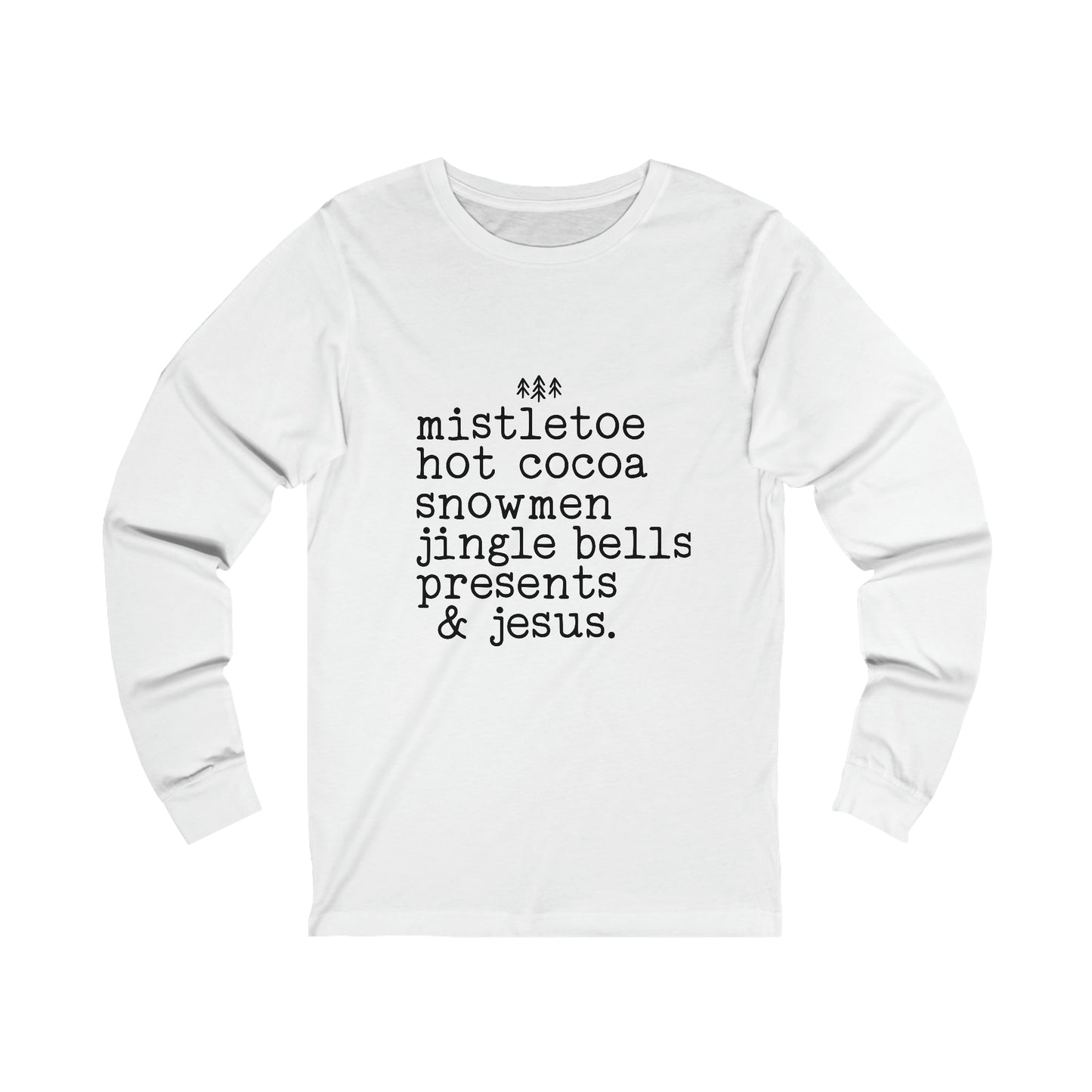 Mistletoe and Jesus Unisex Jersey Long Sleeve Tee