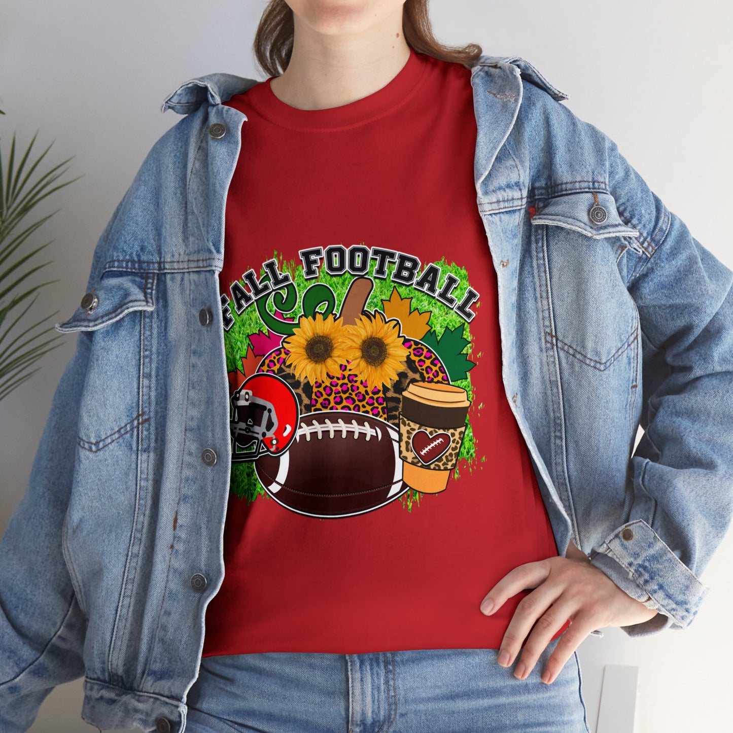 Fall Football- Unisex Heavy Cotton Tee