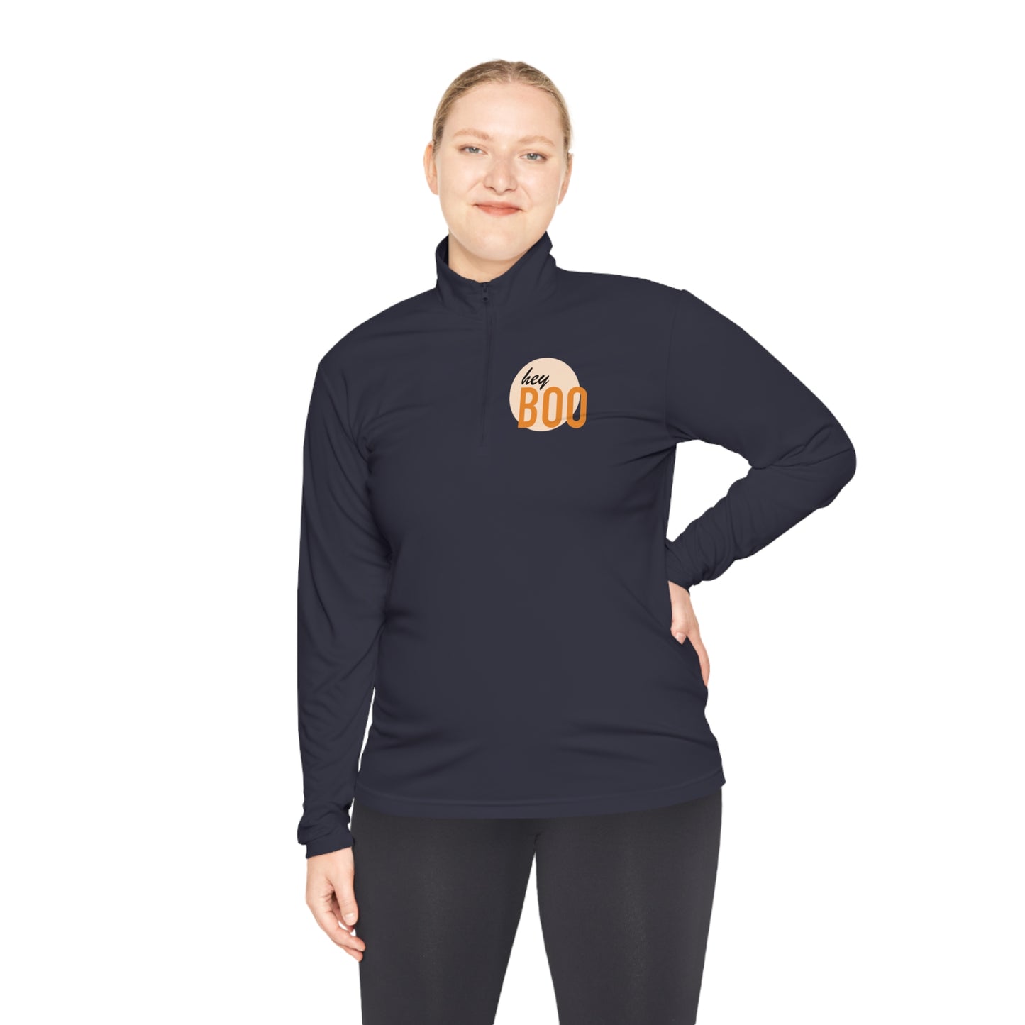 Hey Boo- Unisex Quarter-Zip Pullover