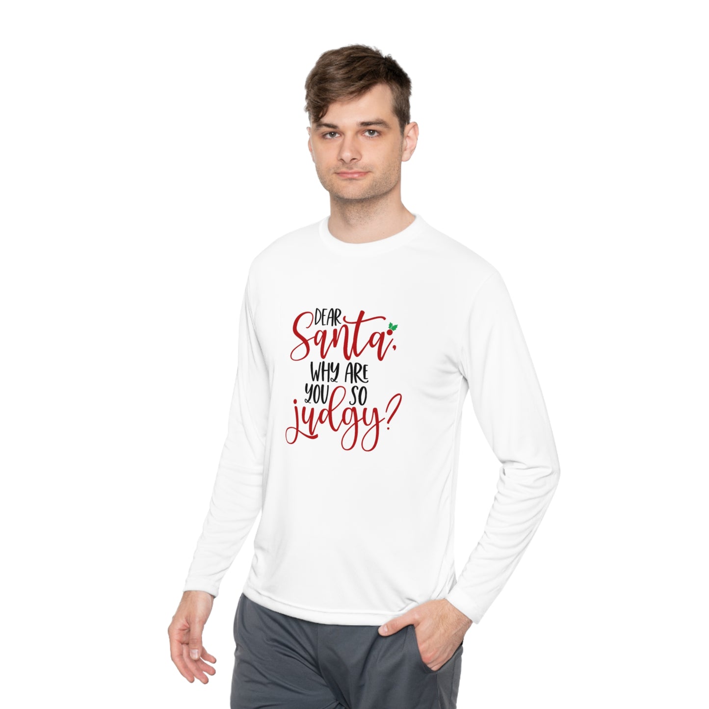 Judgy Santa- Unisex Lightweight Long Sleeve Tee