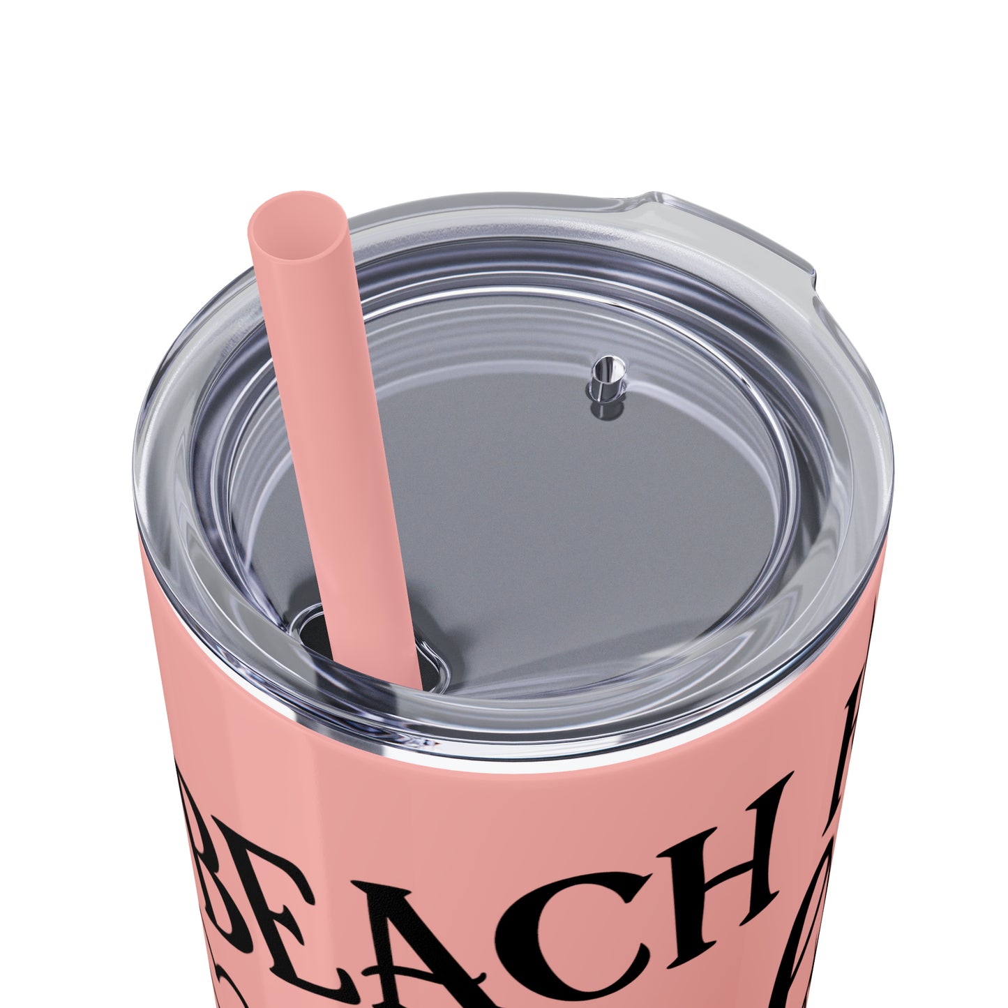 Beach house relax- Skinny Tumbler with Straw, 20oz