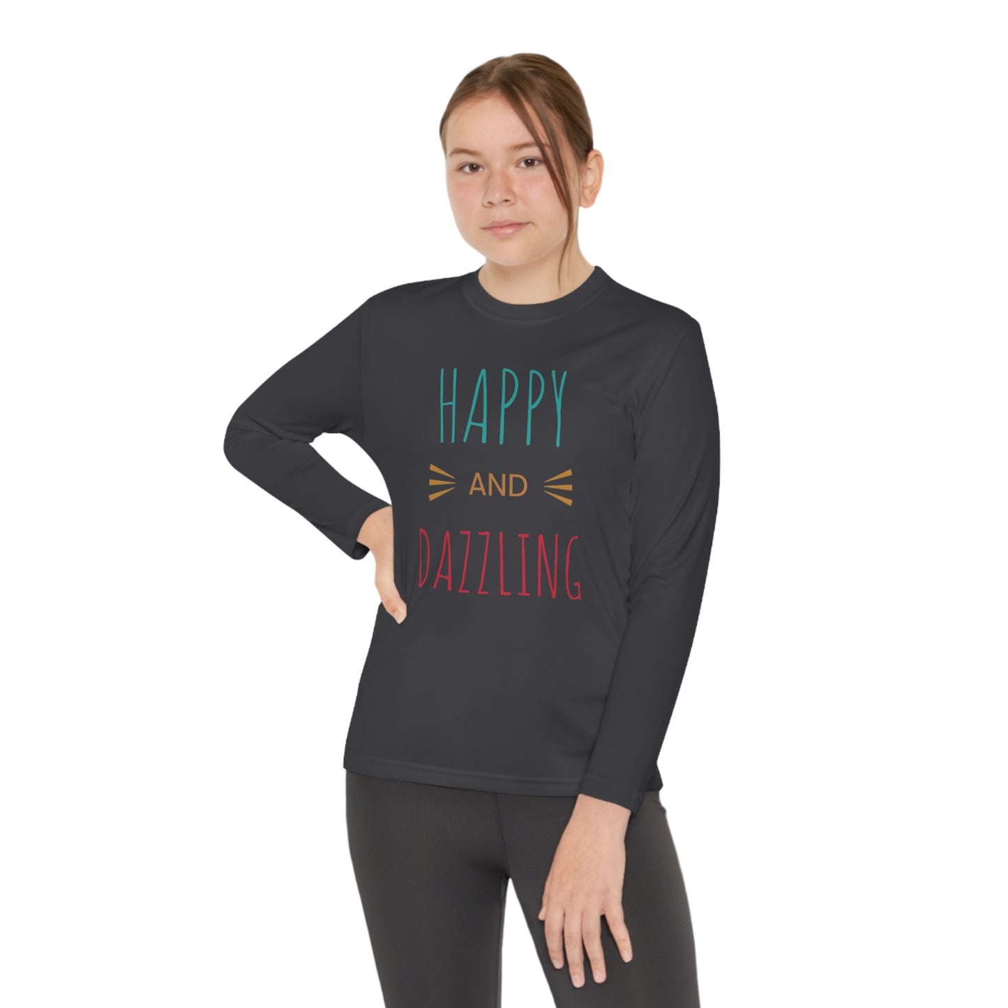 Happy and Dazzling-Youth Long Sleeve Competitor Tee