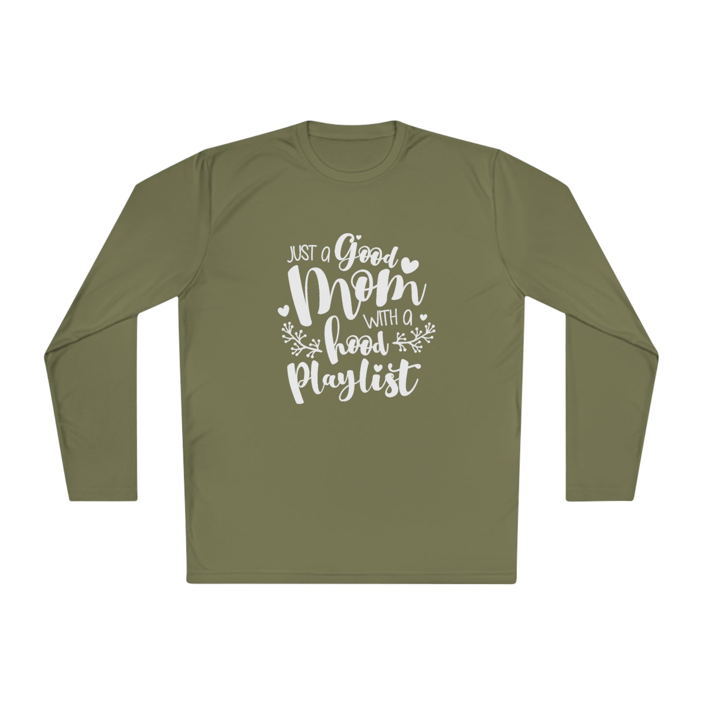 Good mom with a hood playlist- Unisex Lightweight Long Sleeve Tee