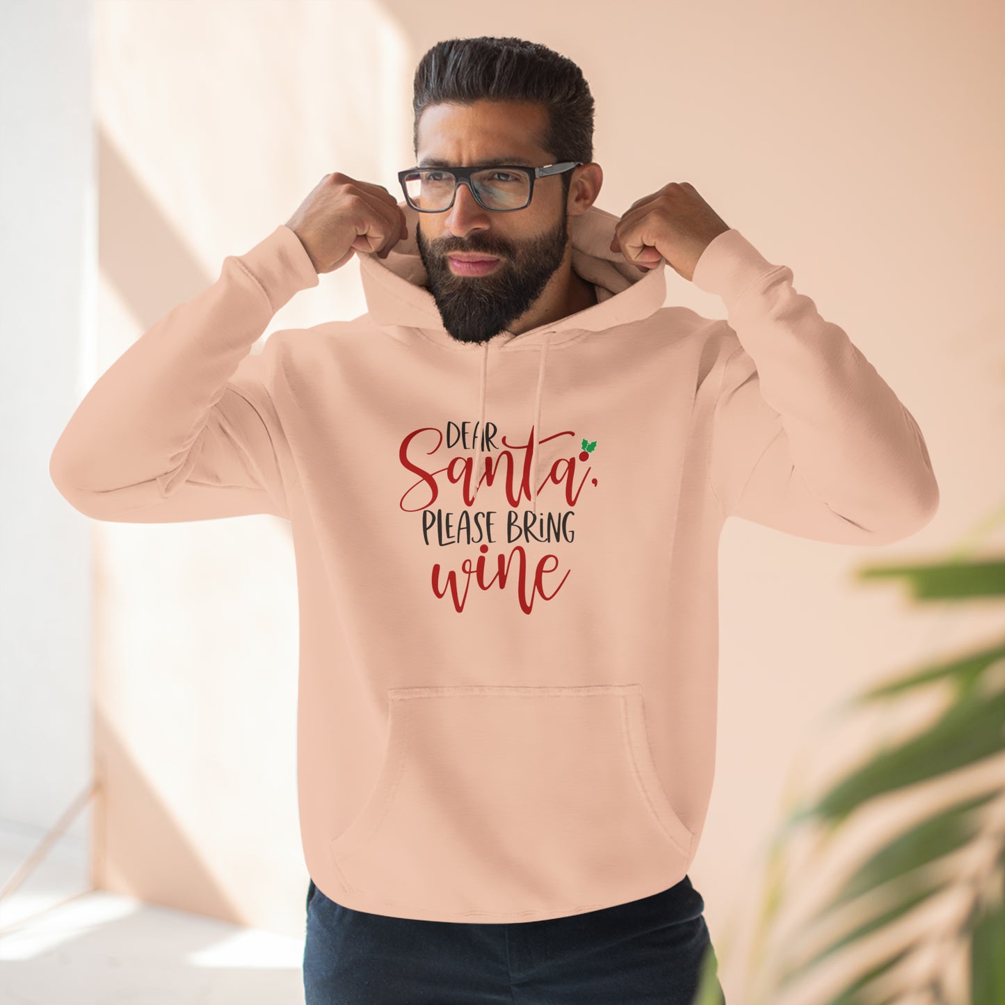 Please bring wine- Unisex Premium Pullover Hoodie