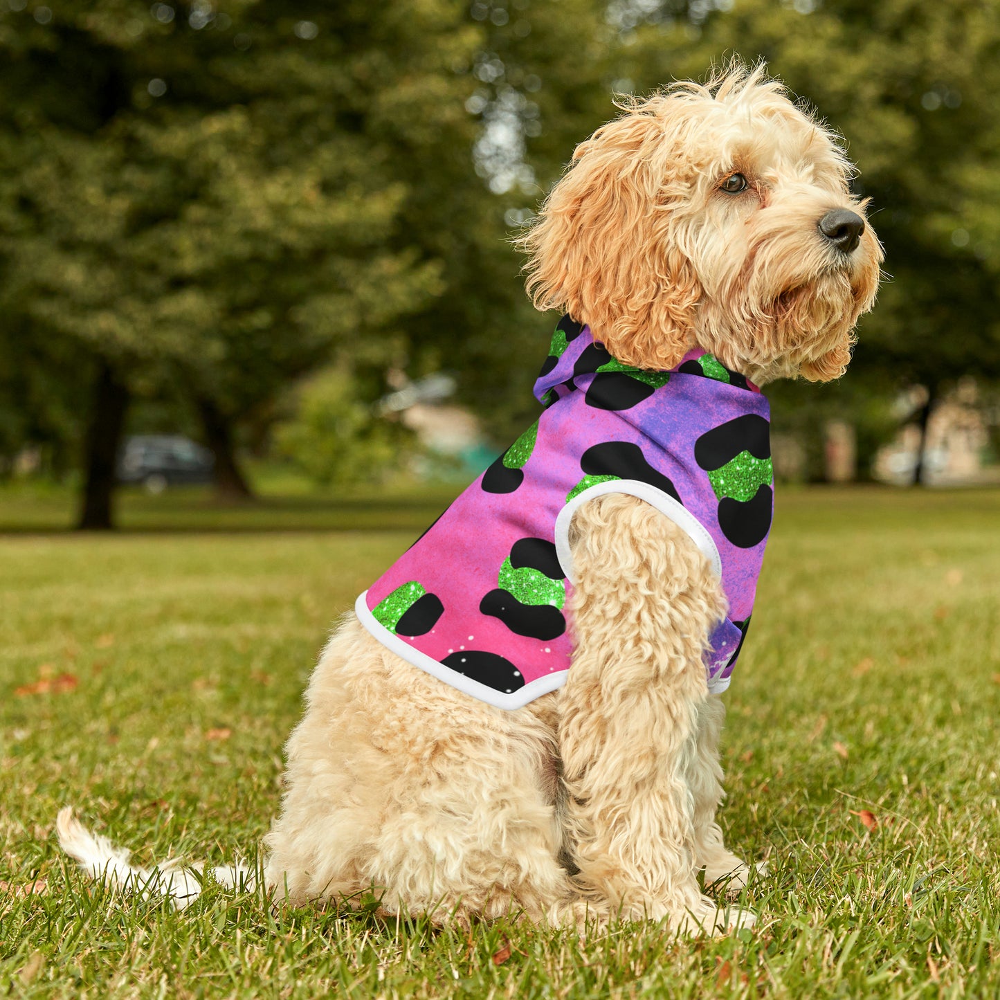 Purple Pink and Green - Pet Hoodie