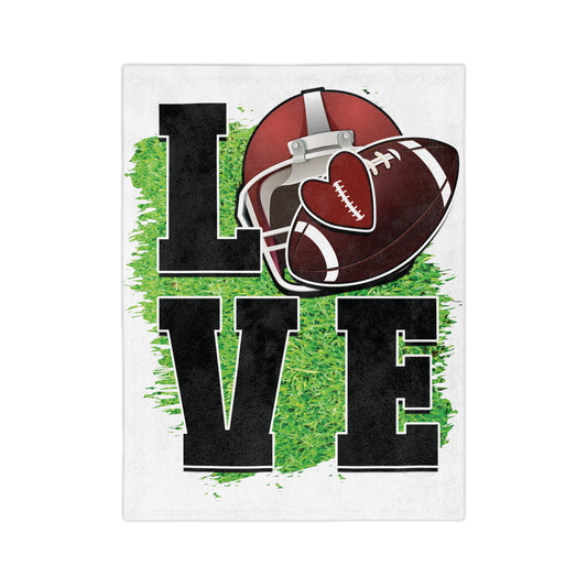 Football Love-Velveteen Minky Blanket