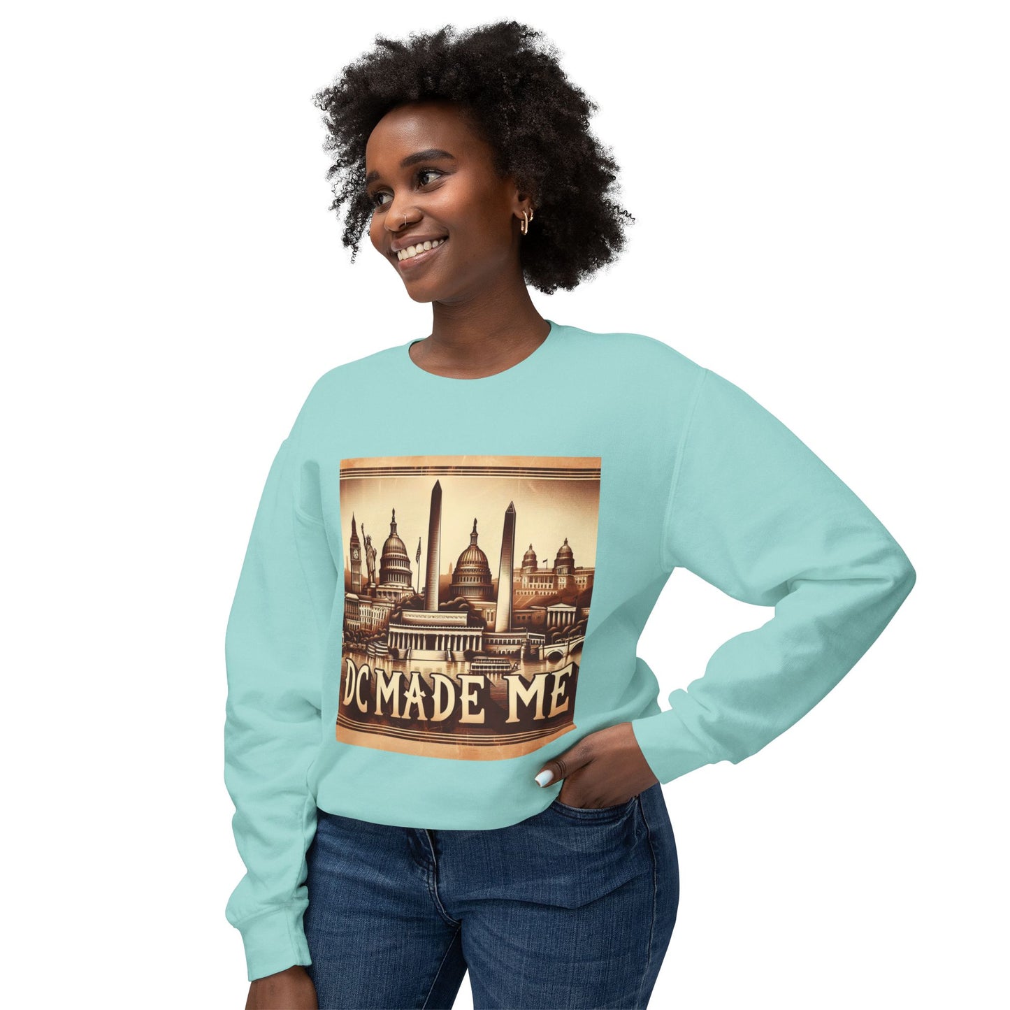 DC Made Me-Unisex Lightweight Crewneck Sweatshirt