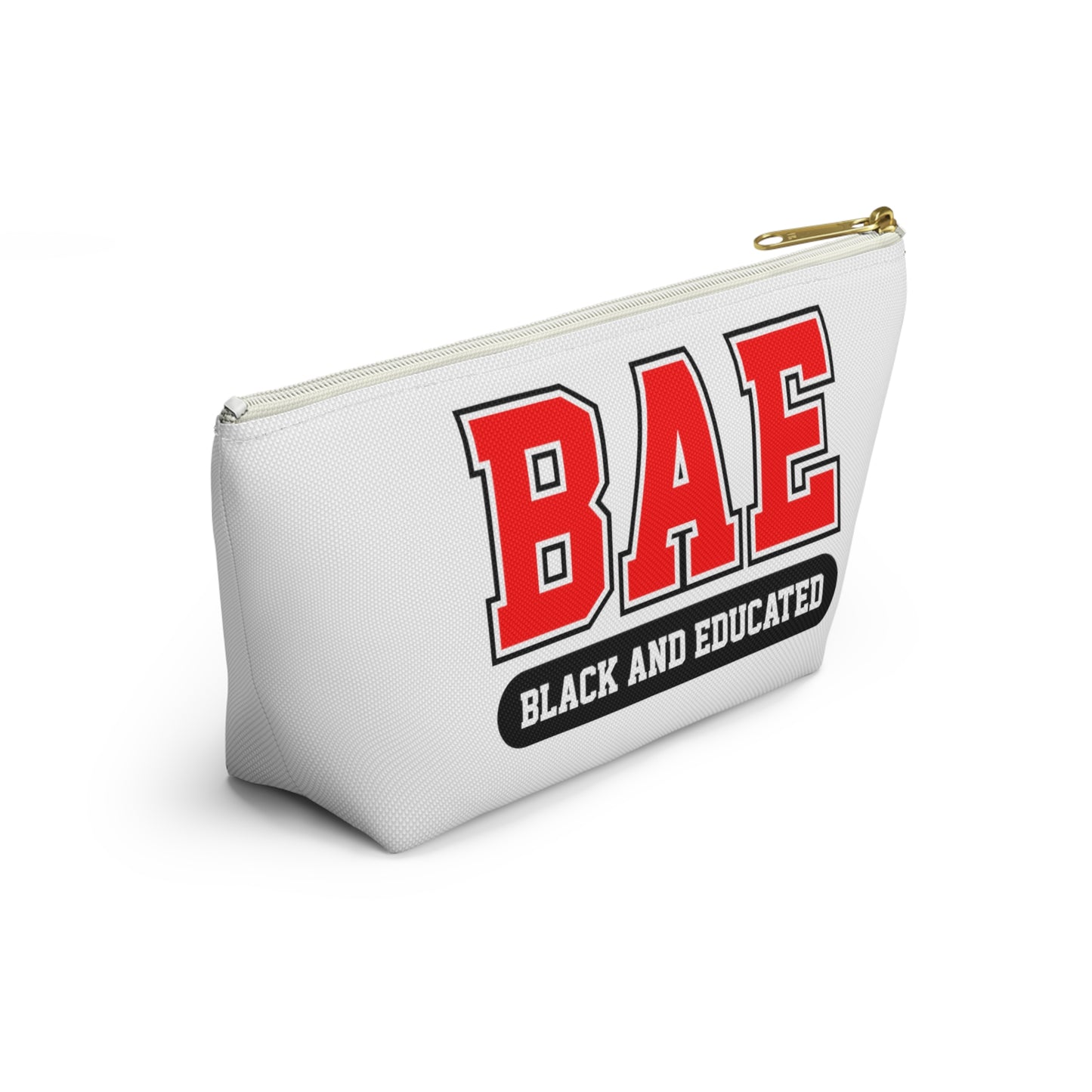 BAE- Black and Educated - Red-Accessory Pouch w T-bottom