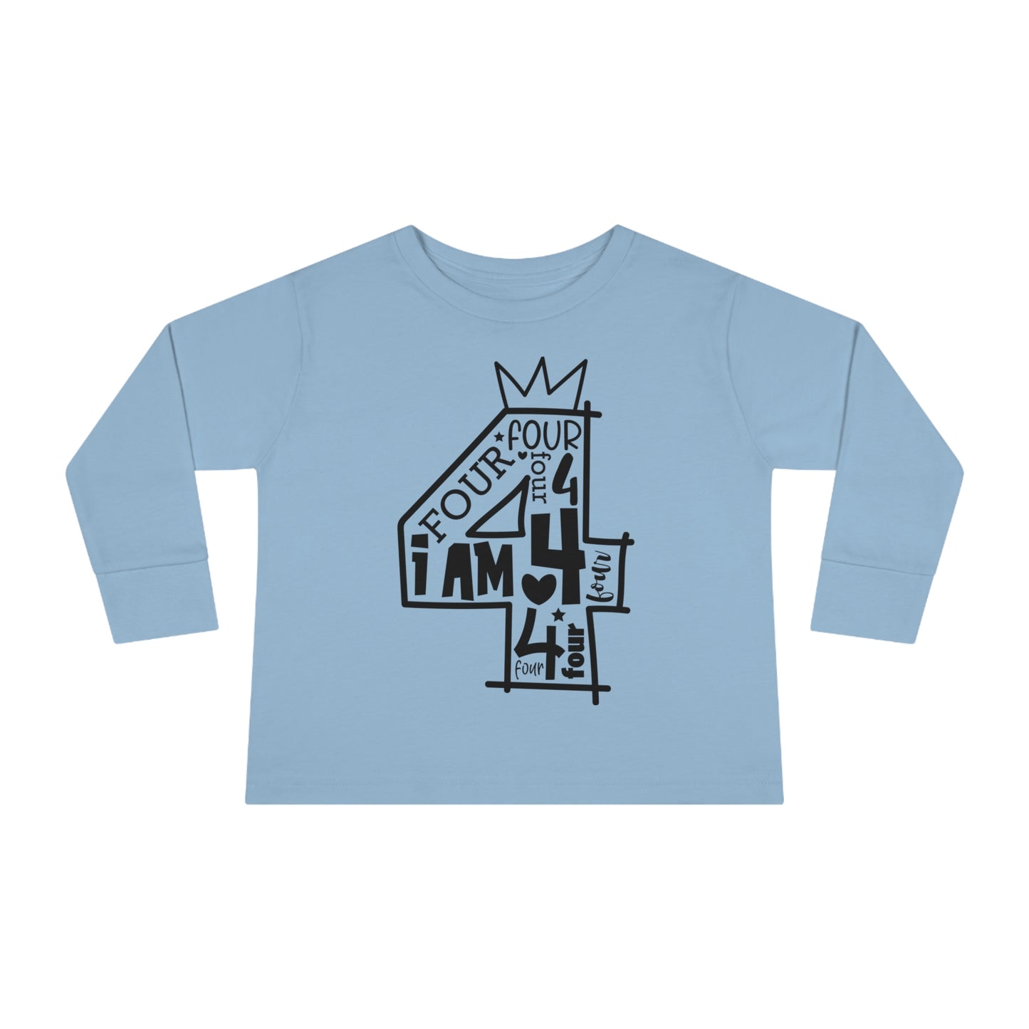 I'm four- Toddler Long Sleeve Tee