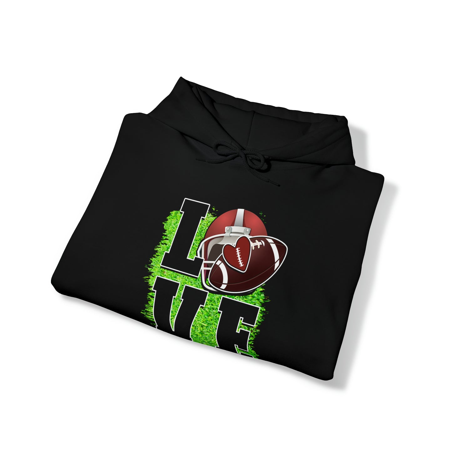 LOVE FOOTBALL- Unisex Heavy Blend™ Hooded Sweatshirt