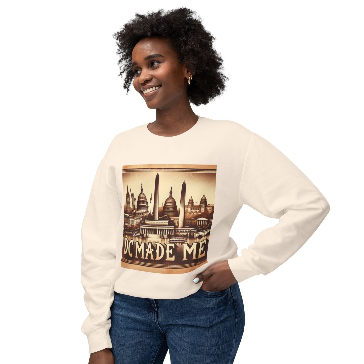 DC Made Me-Unisex Lightweight Crewneck Sweatshirt