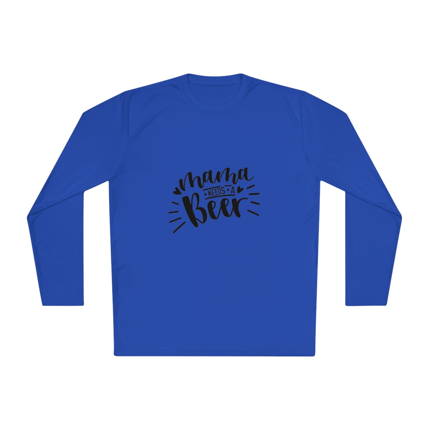 Momma needs a beer- Unisex Lightweight Long Sleeve Tee