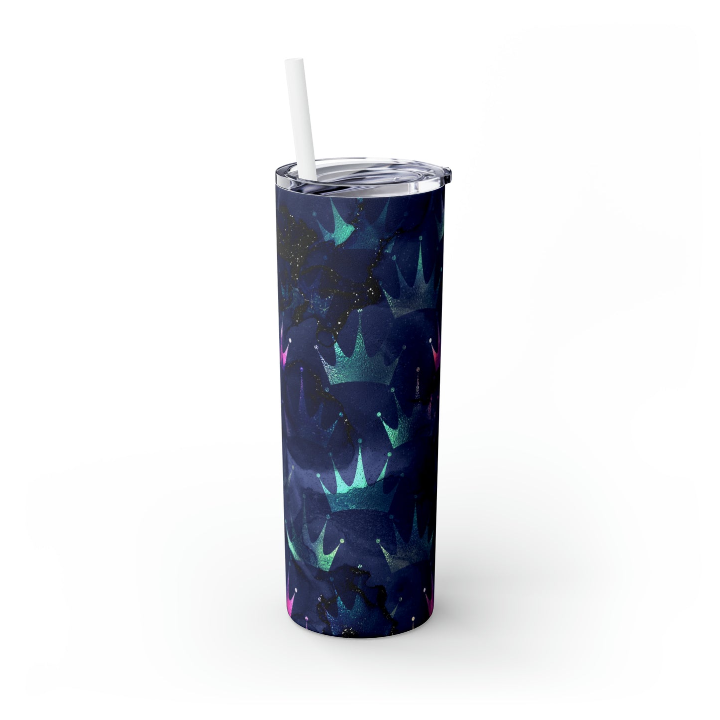 Mermaid-Skinny Tumbler with Straw, 20oz