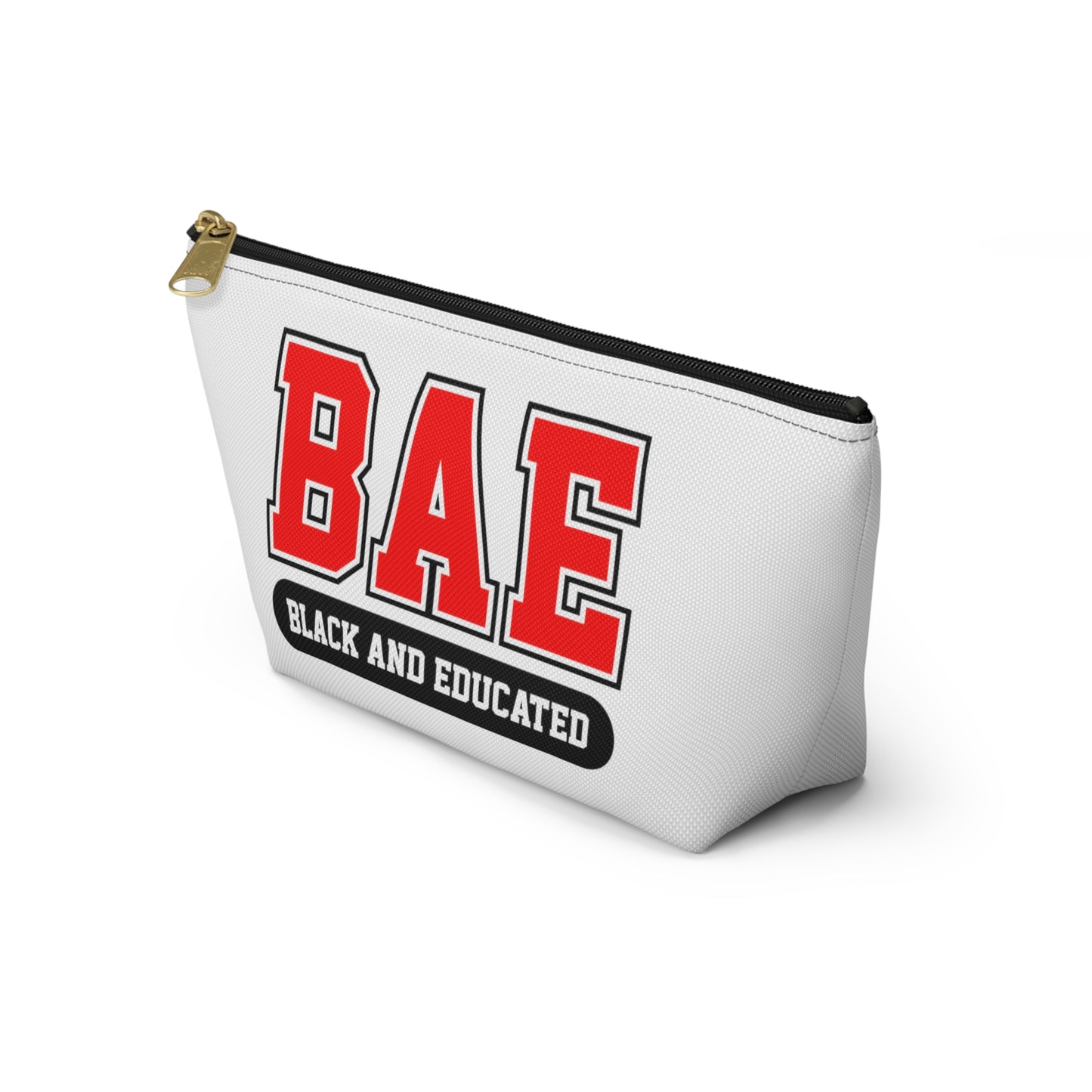 BAE- Black and Educated - Red-Accessory Pouch w T-bottom