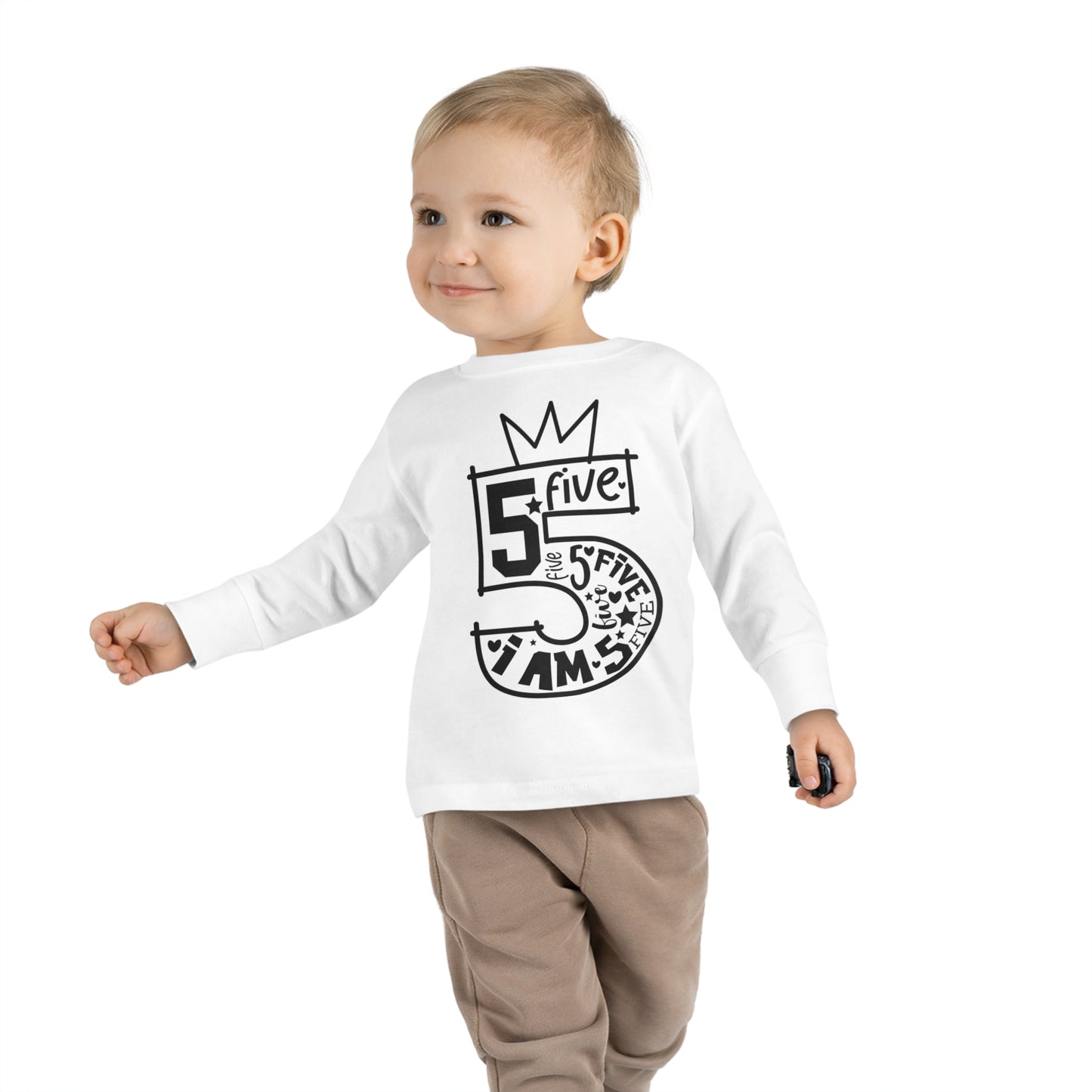 I'm five- Toddler Long Sleeve Tee