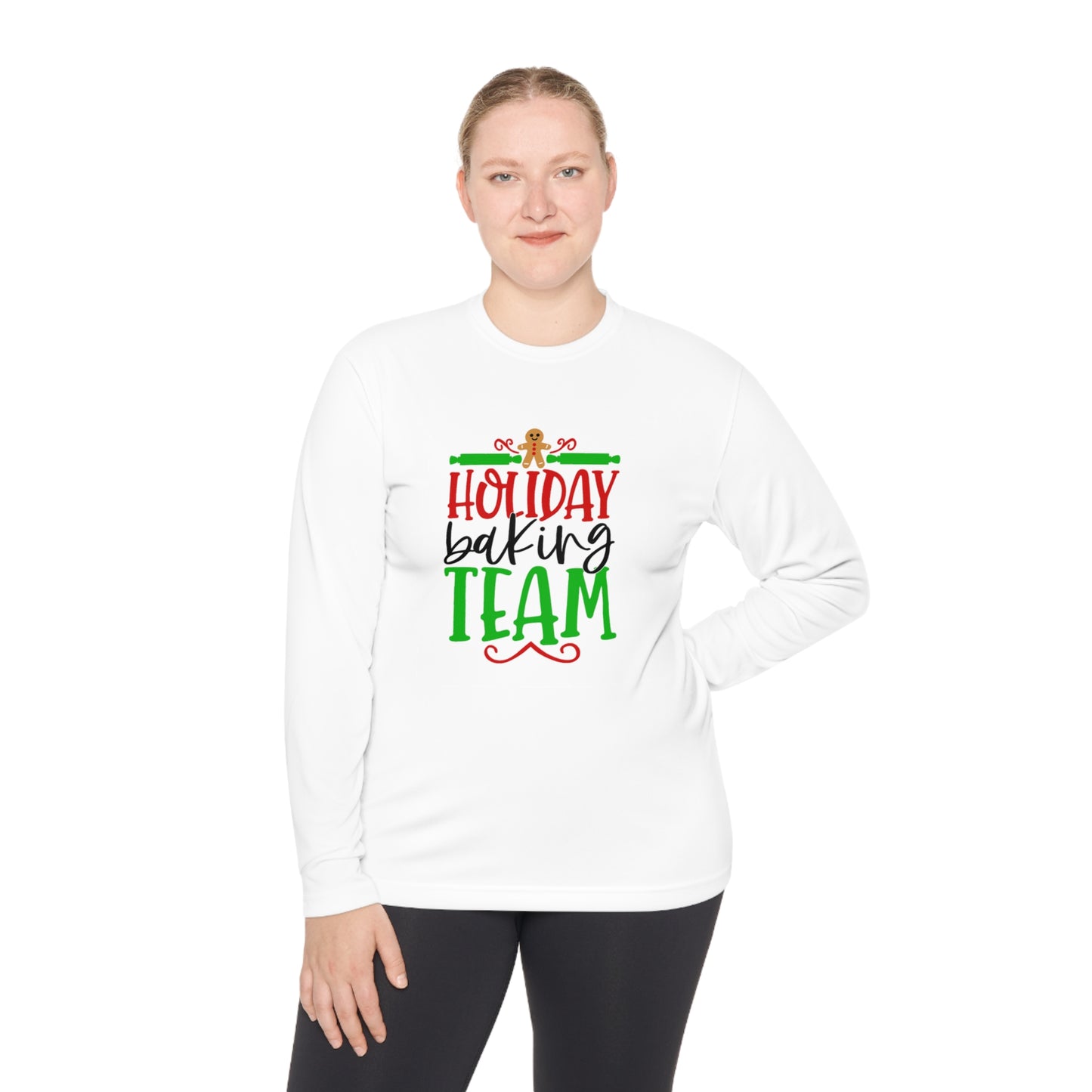 Holiday baking team- Unisex Lightweight Long Sleeve Tee