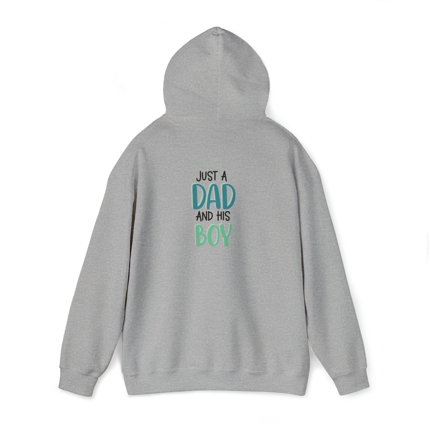 Just a dad and his boy- Unisex Heavy Blend™ Hooded Sweatshirt