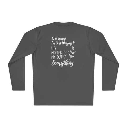 To be honest, I'm just winging it -Unisex Lightweight Long Sleeve Tee