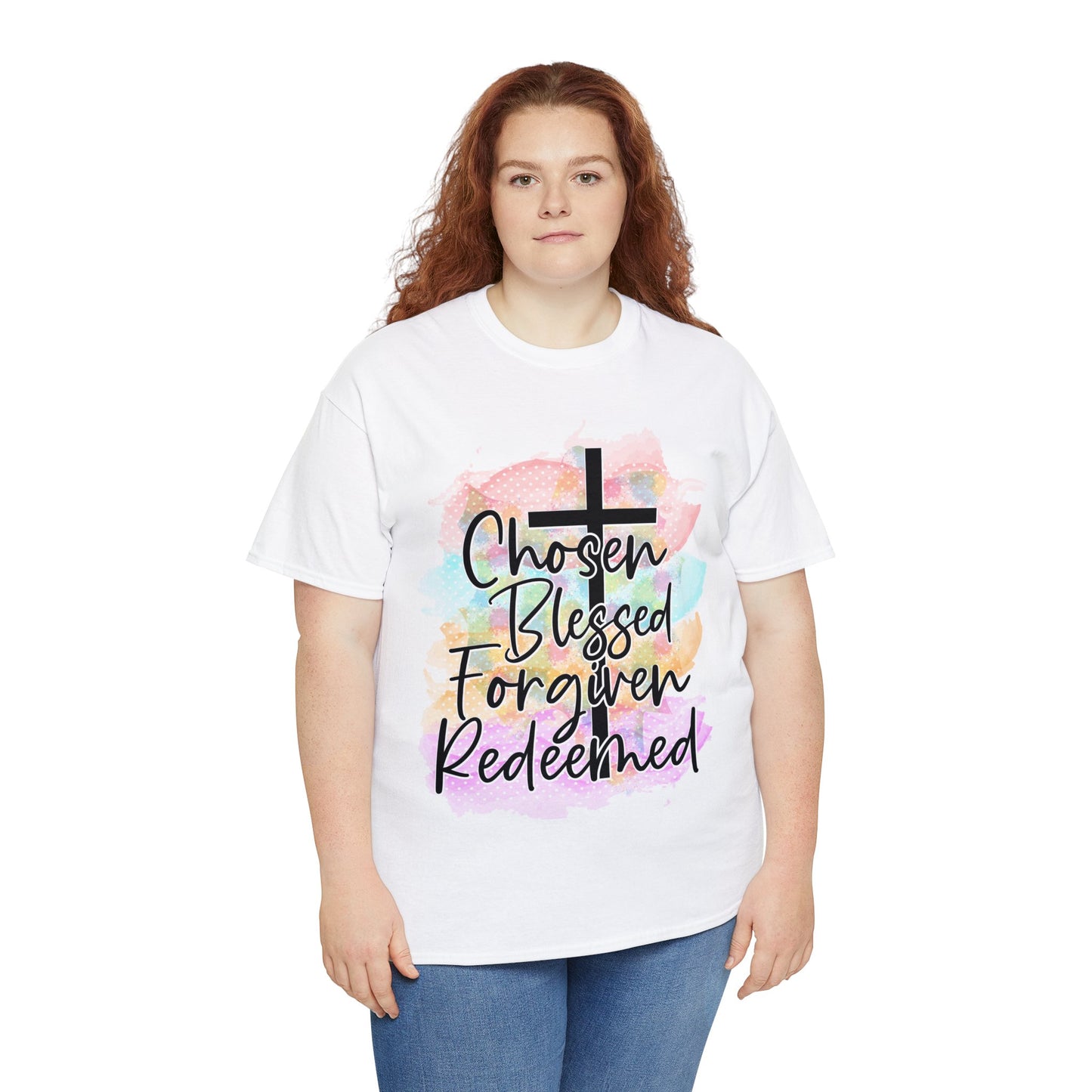 Chosen Blessed forgiven- Unisex Heavy Cotton Tee