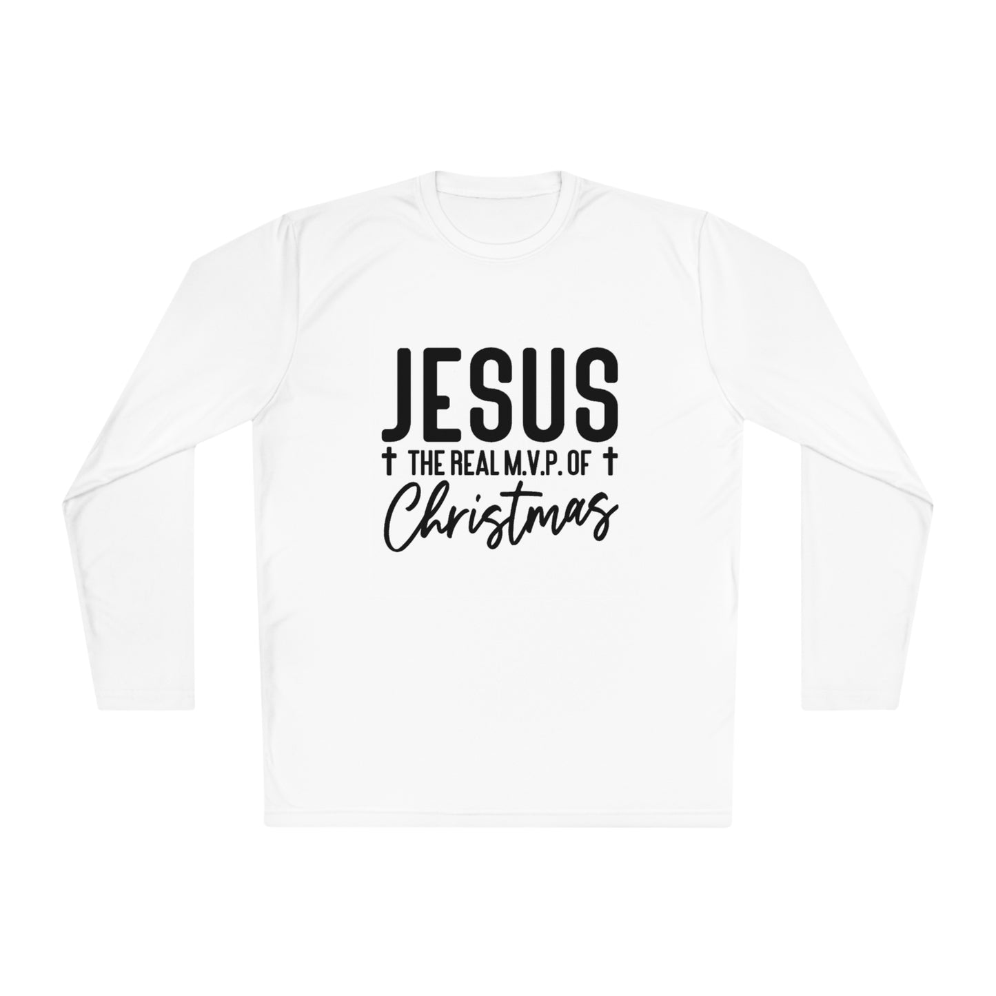 Jesus MVP of Christmas- Unisex Lightweight Long Sleeve Tee