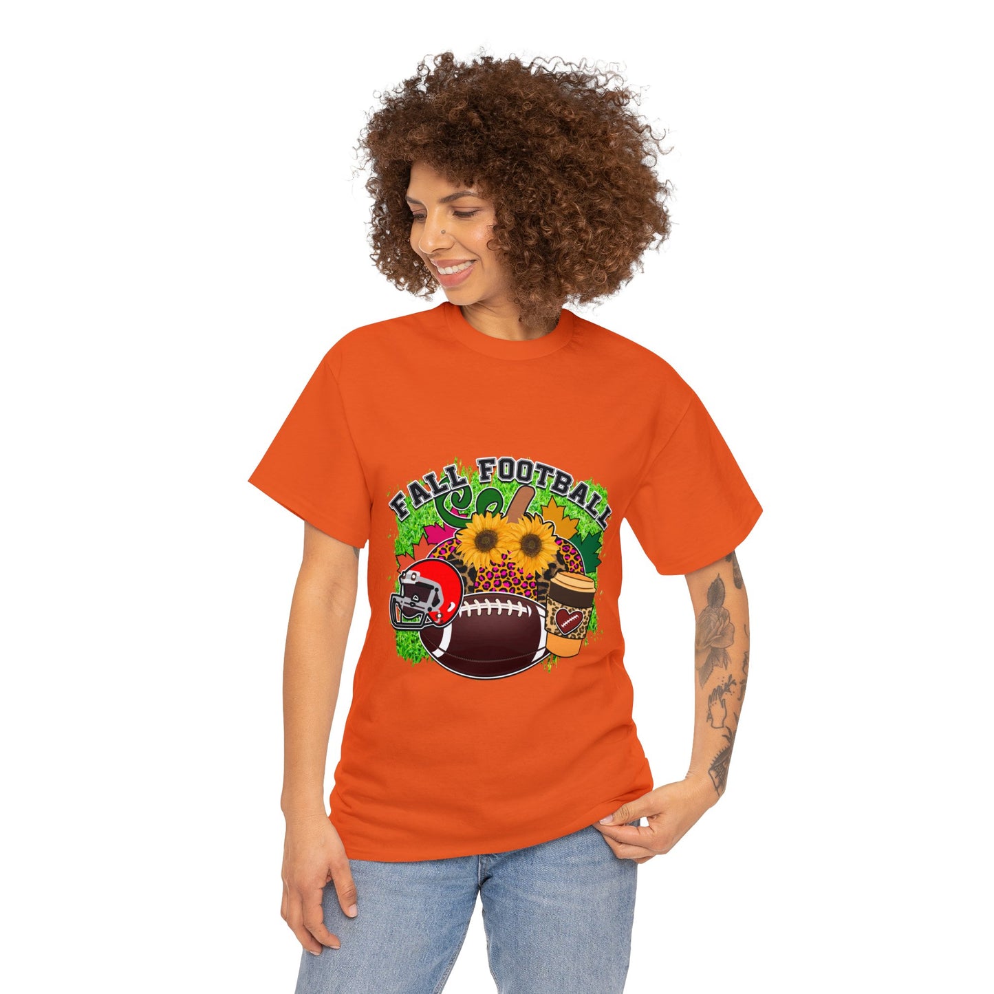 Fall Football- Unisex Heavy Cotton Tee