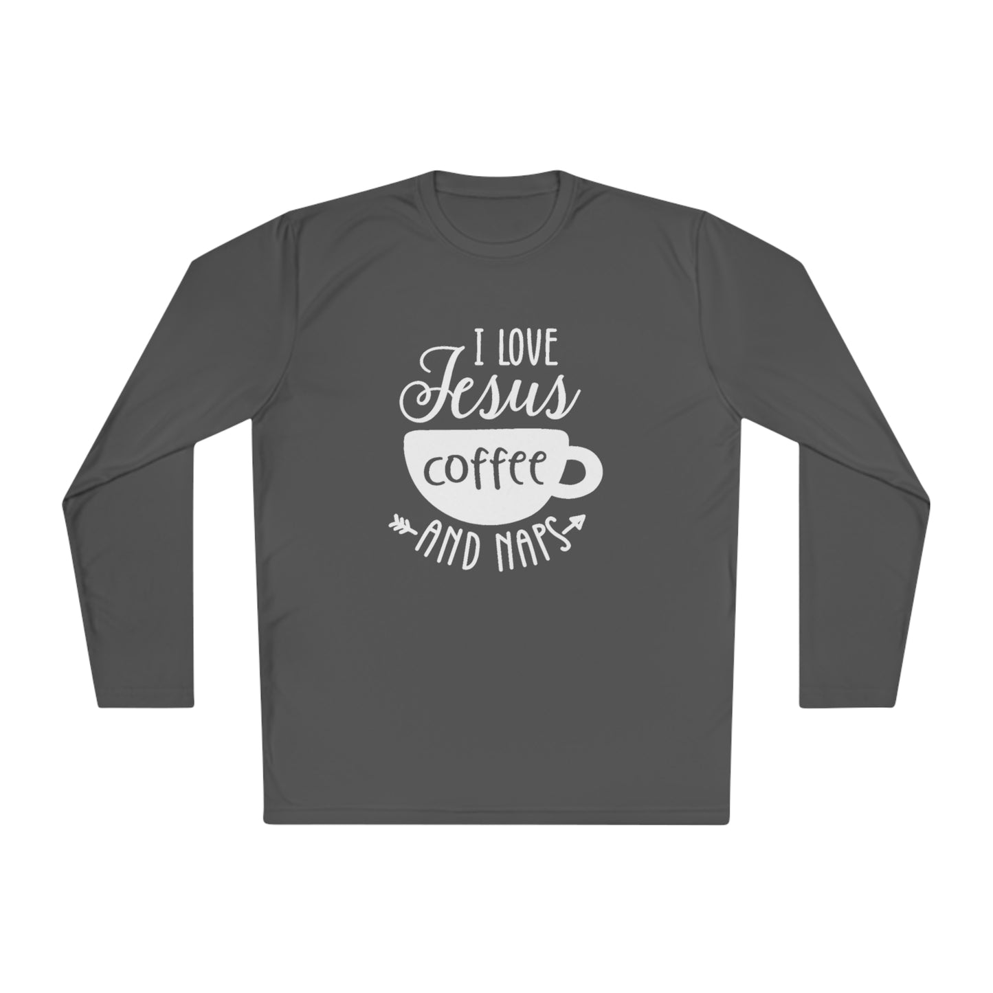 I love Jesus coffee and naps - Unisex Lightweight Long Sleeve Tee