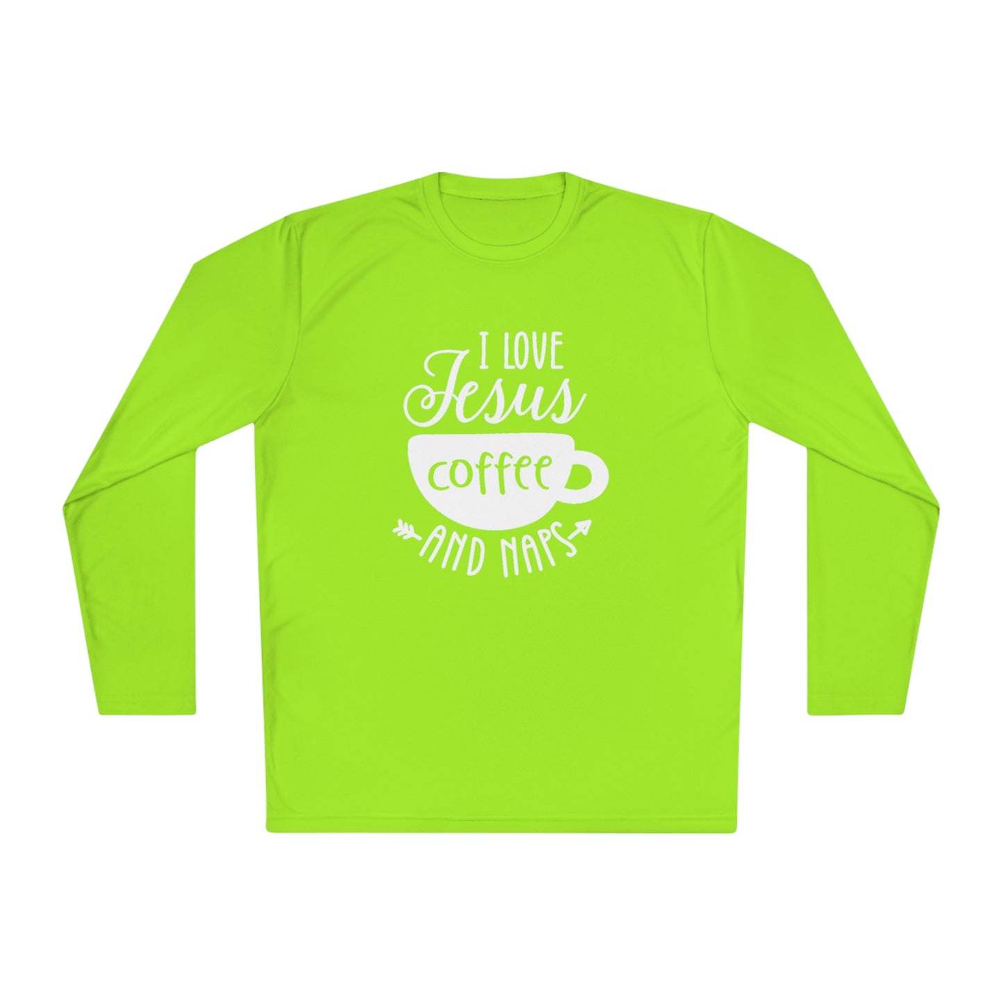 I love Jesus coffee and naps - Unisex Lightweight Long Sleeve Tee