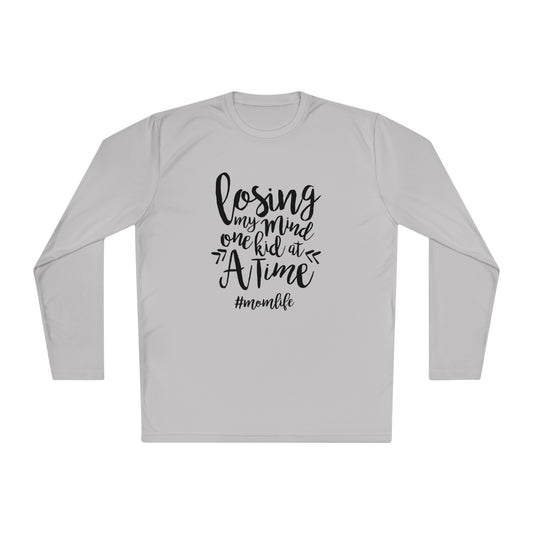 Losing my mind, one kid at a time- Unisex Lightweight Long Sleeve Tee