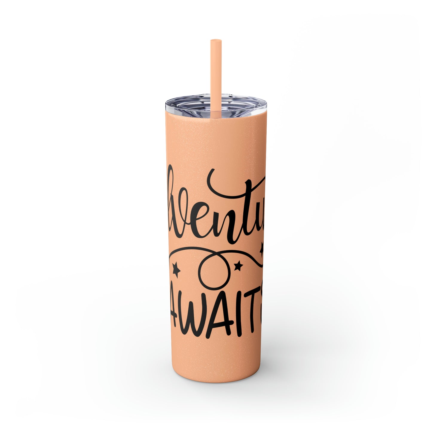 Adventure Awaits- Skinny Tumbler with Straw, 20oz