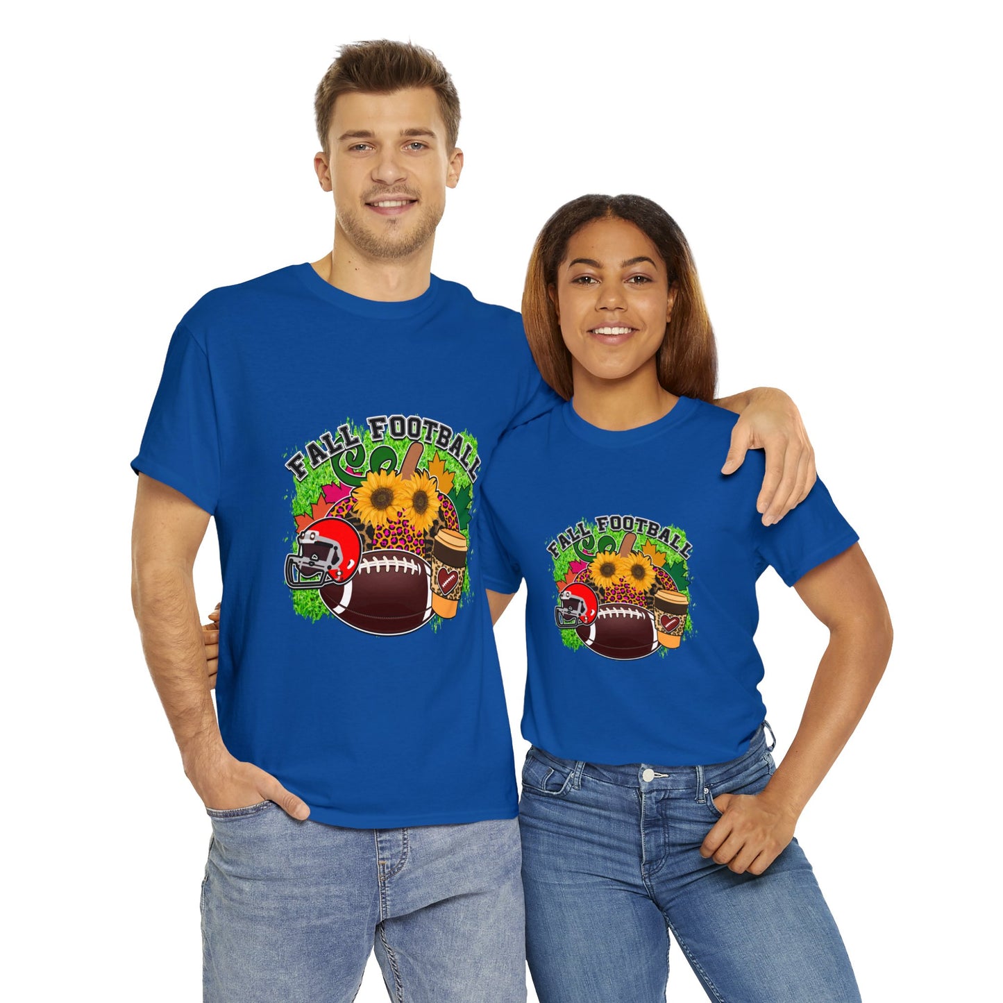 Fall Football- Unisex Heavy Cotton Tee