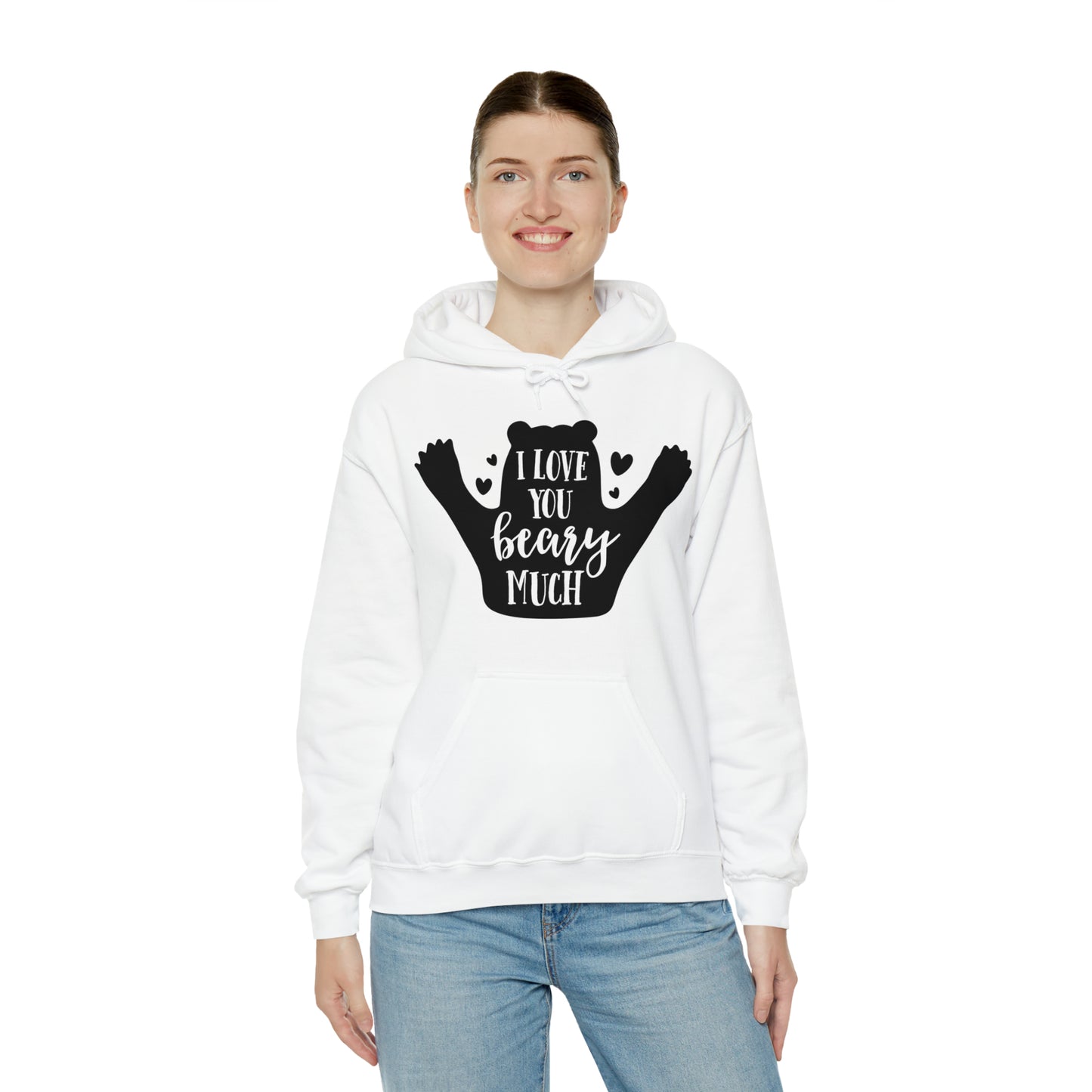 I love you Beary much- Unisex Heavy Blend™ Hooded Sweatshirt