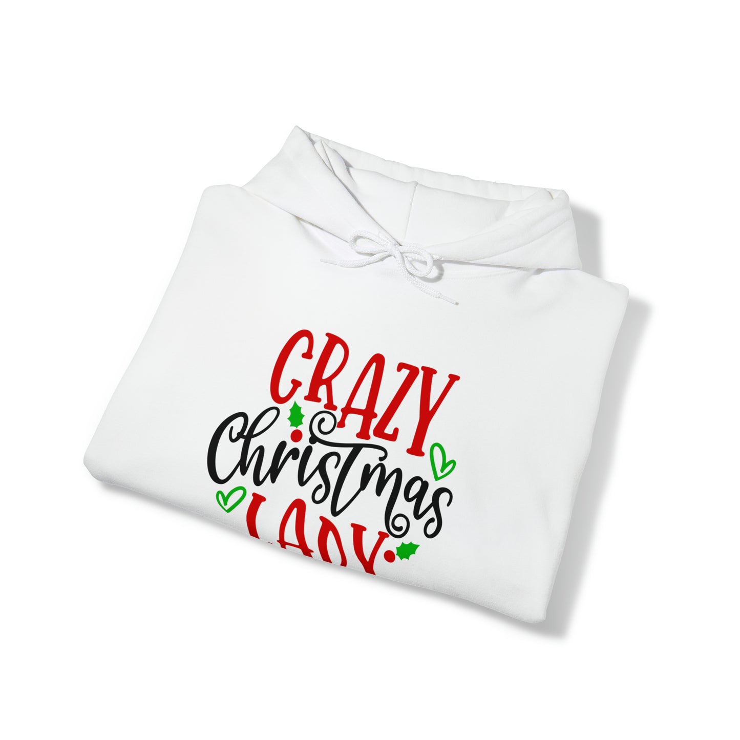 Crazy Christmas Lady - Unisex Heavy Blend™ Hooded Sweatshirt