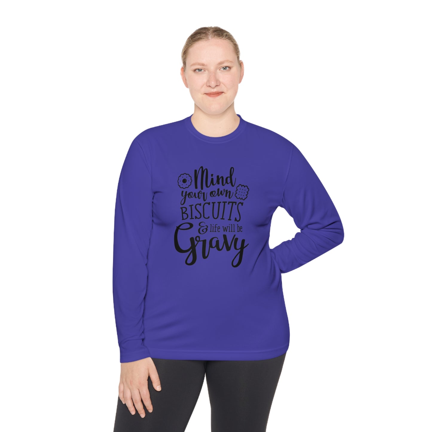 Mind your own biscuits - Unisex Lightweight Long Sleeve Tee