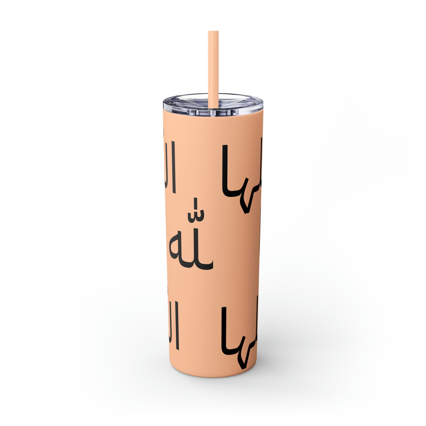 God is within her(الله داخلها)Skinny Tumbler with Straw, 20oz