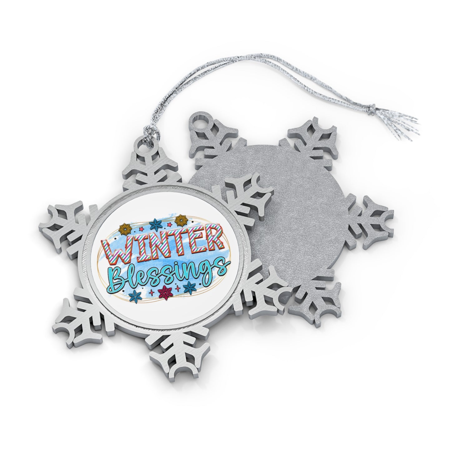 Winter Blessings-Pewter Snowflake Ornament