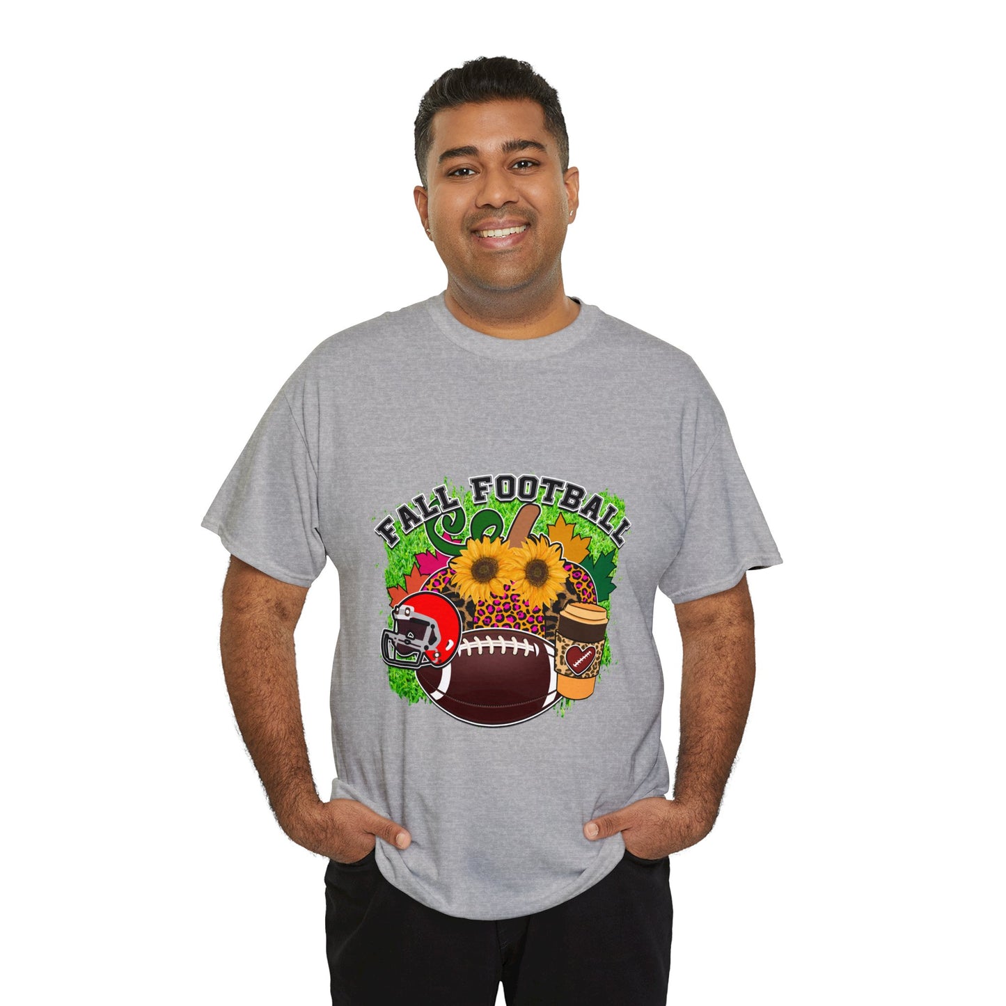 Fall Football- Unisex Heavy Cotton Tee