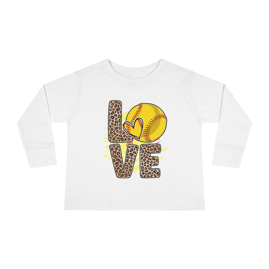 I love Baseball-Toddler Long Sleeve Tee