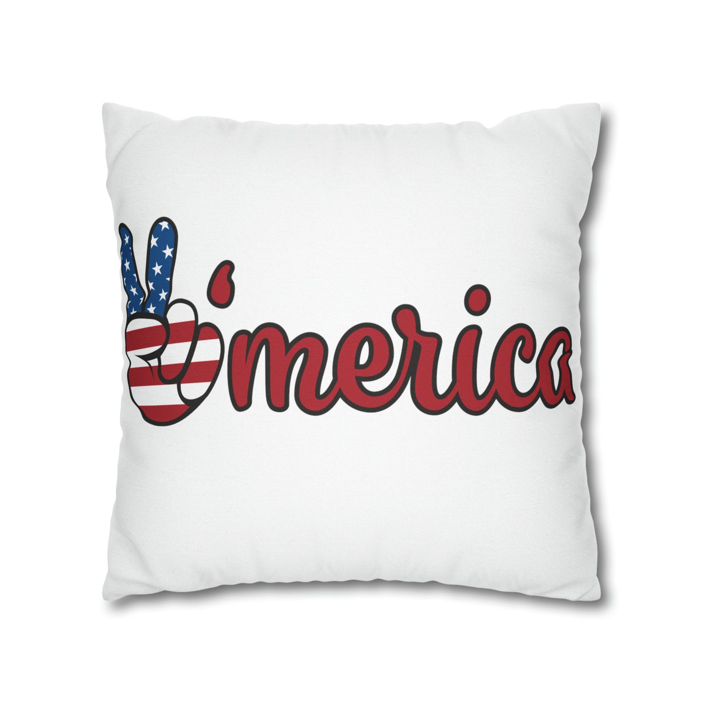 America-Spun Polyester Square Pillow Case