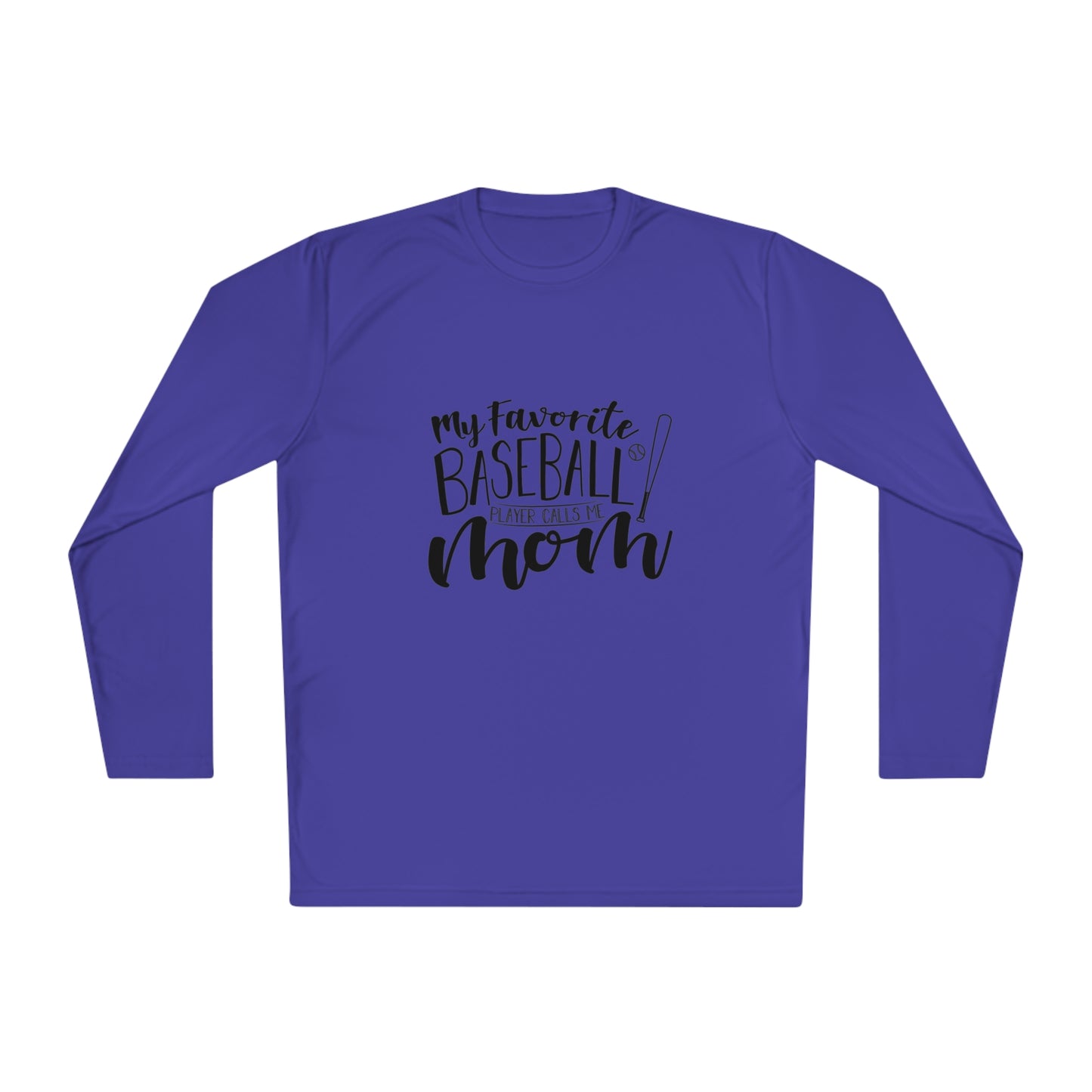 My favorite baseball player calls me mom- Unisex Lightweight Long Sleeve Tee