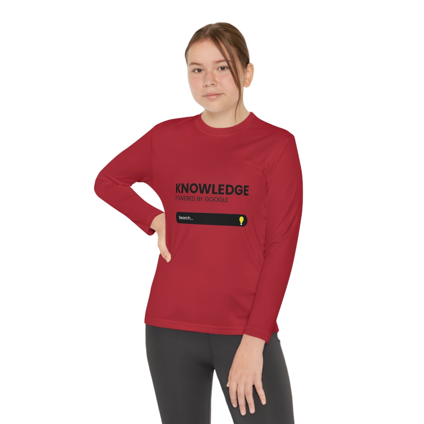 Powered by Google-Youth Long Sleeve Competitor Tee