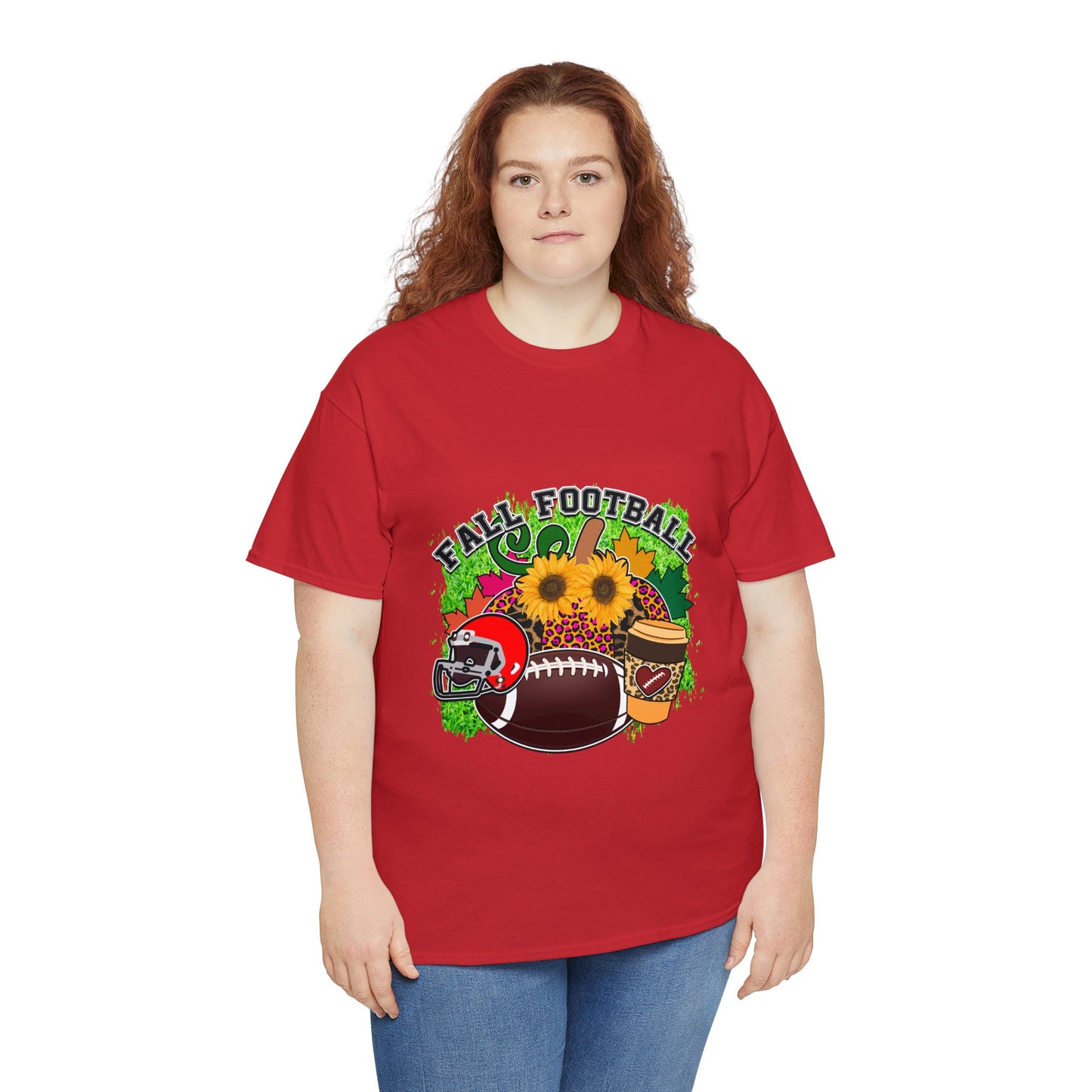 Fall Football- Unisex Heavy Cotton Tee